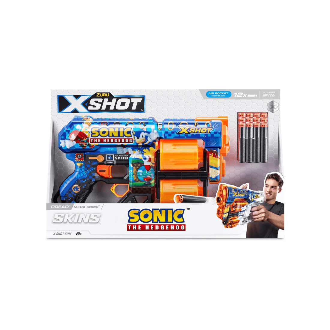 9 XSHOT Skins Sonic Dread Blaster (12 Darts) - Blue, 9 of 10