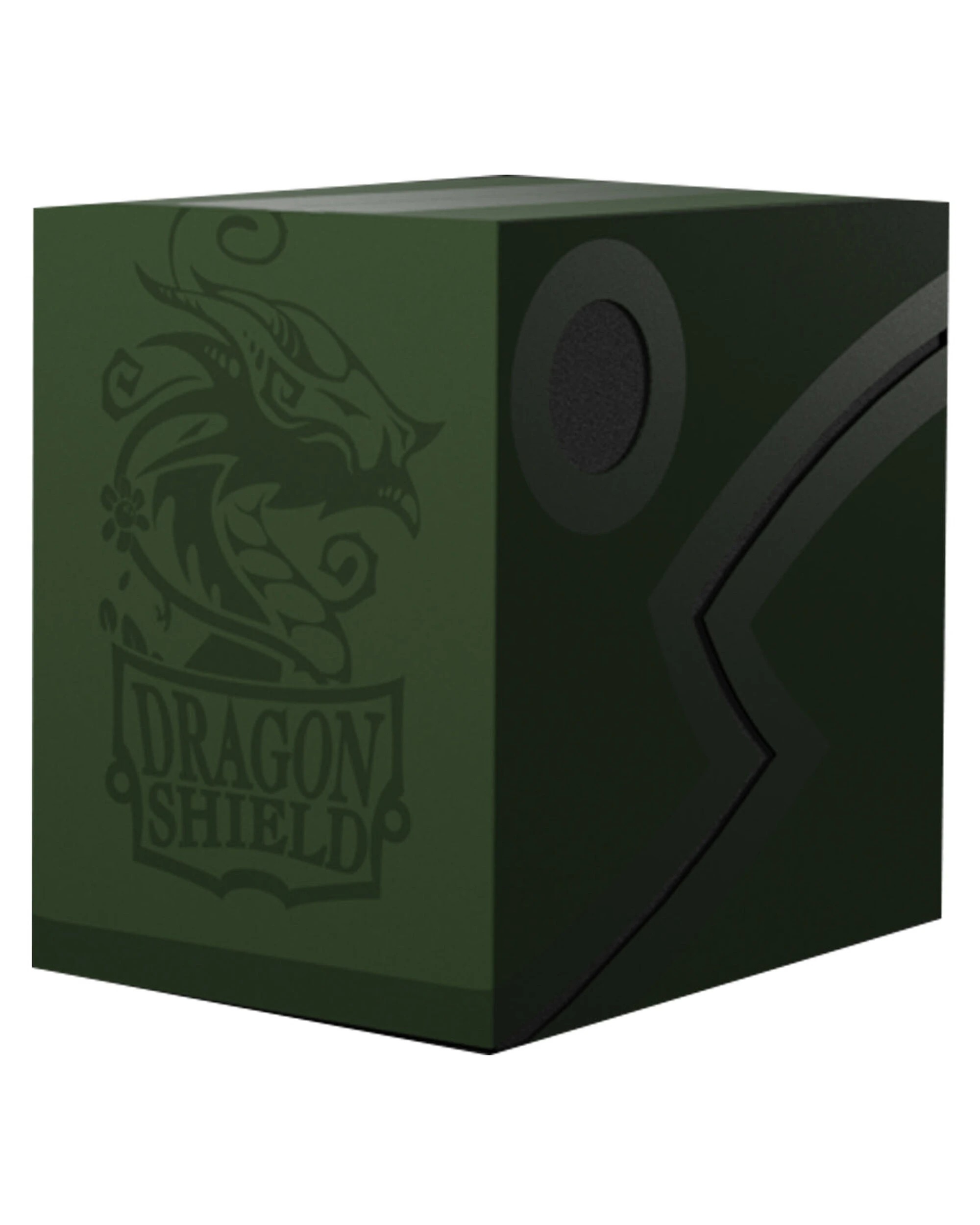 1 Arcane Tinmen Dragon Shield Revised Double Shell Forest Greenblack Deck Box, 1 of 5