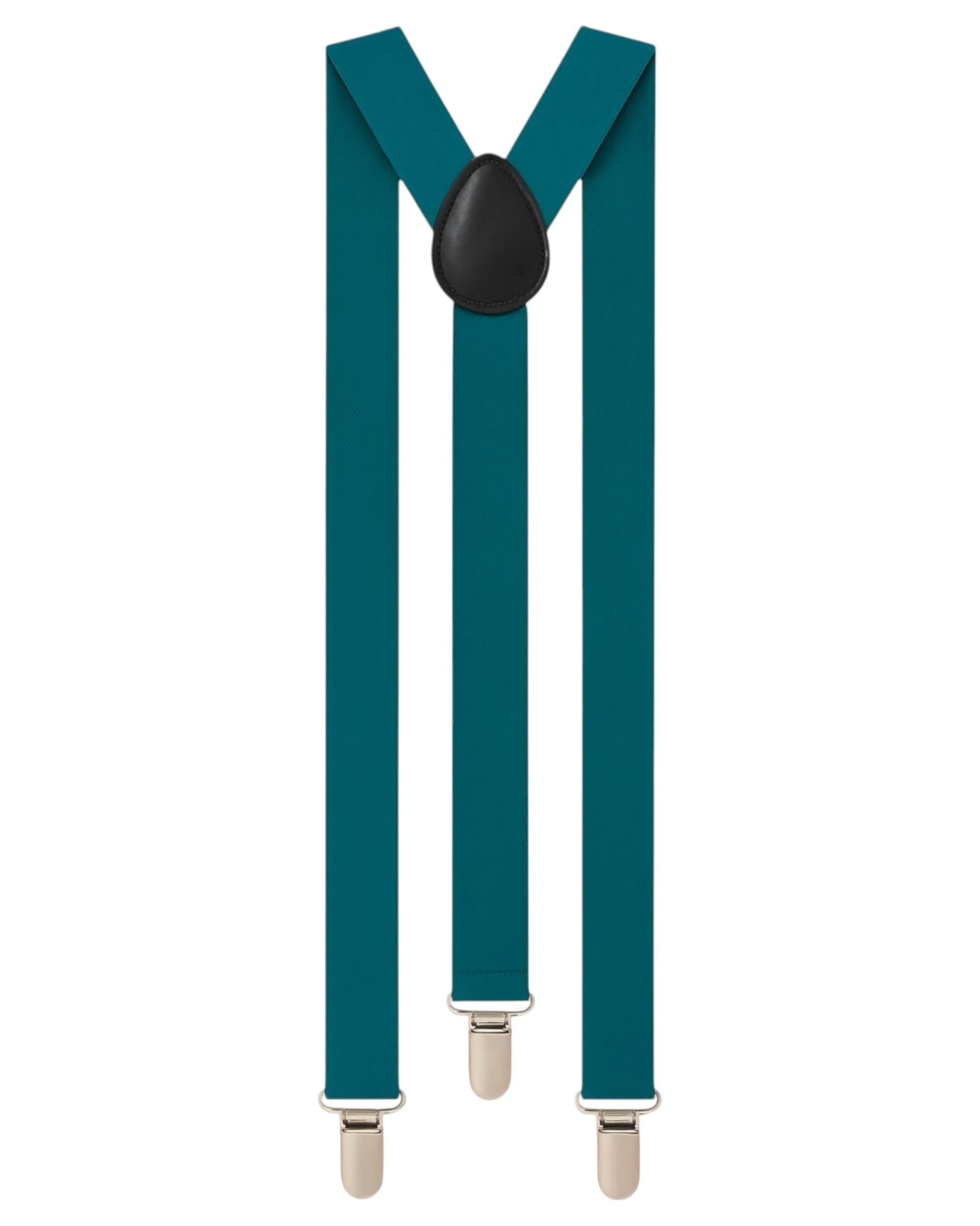 1 Zasel Mens Extra Long Adjustable 138cm Teal Suspenders, 1 of 3