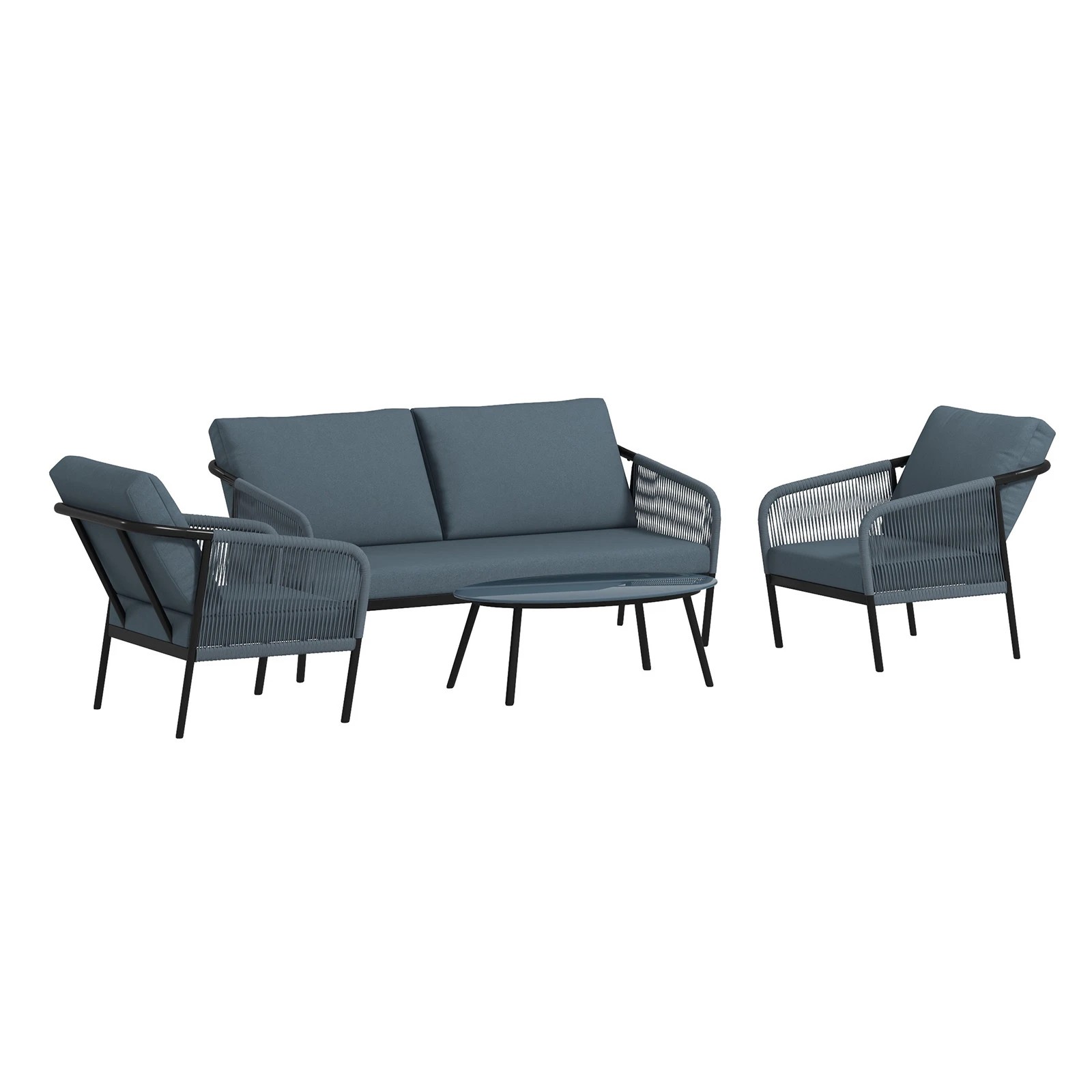 9 Arcadia Furniture 4 Piece Tivoli Ensemble Set Stylish Comfortable Durable Black - Black, 9 of 10