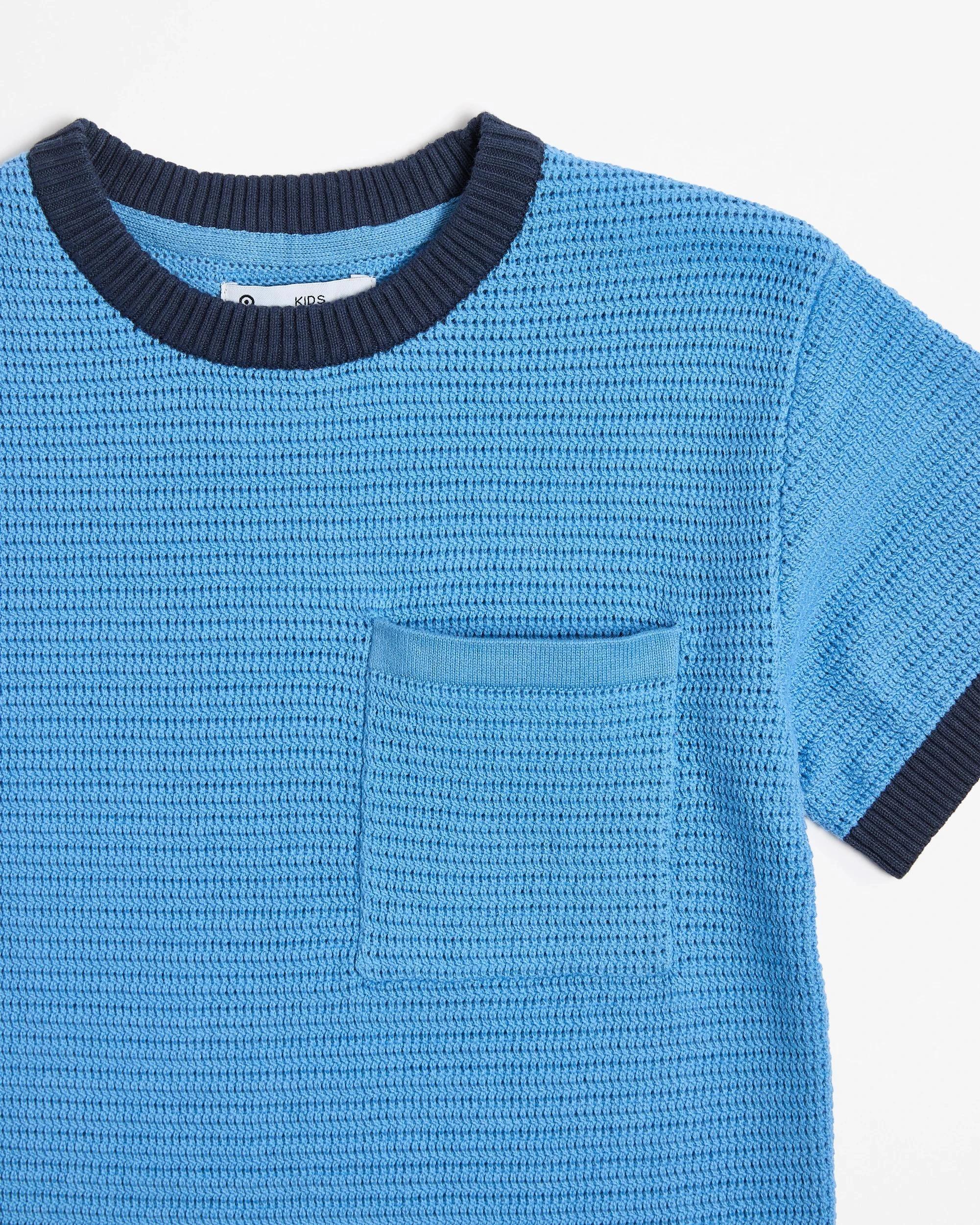 5 Target Australian Cotton Knit T-shirt with Pocket BLUE, 5 of 5