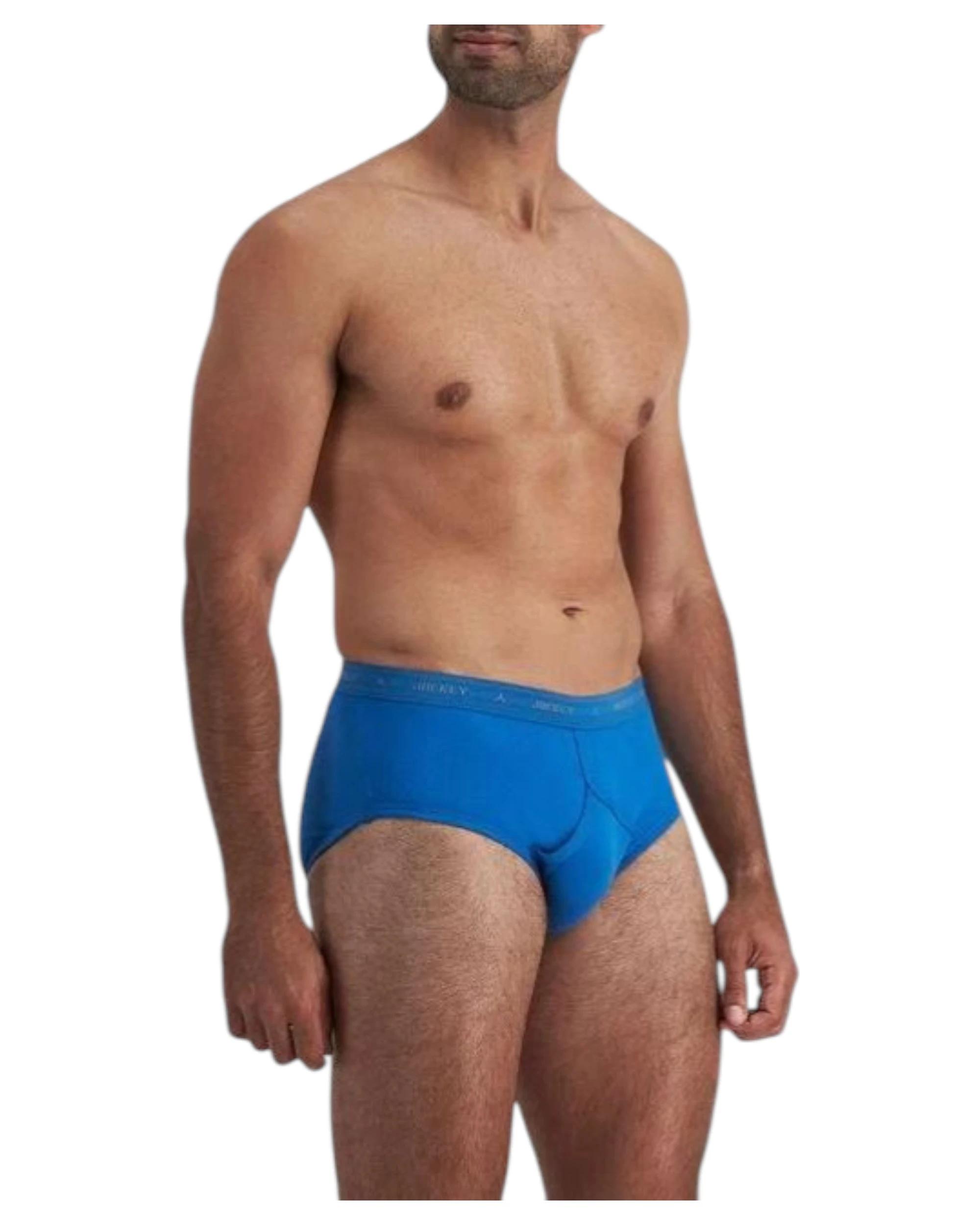 4 Jockey 4 Pack Mens Hipster Y-Front Brief Underwear BLUE, 4 of 4