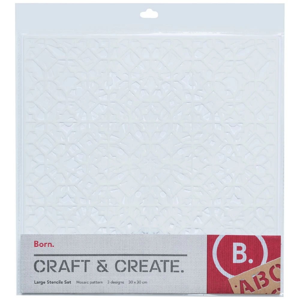 1 Born Stencil Set Mosaic Pattern, 1 of 2