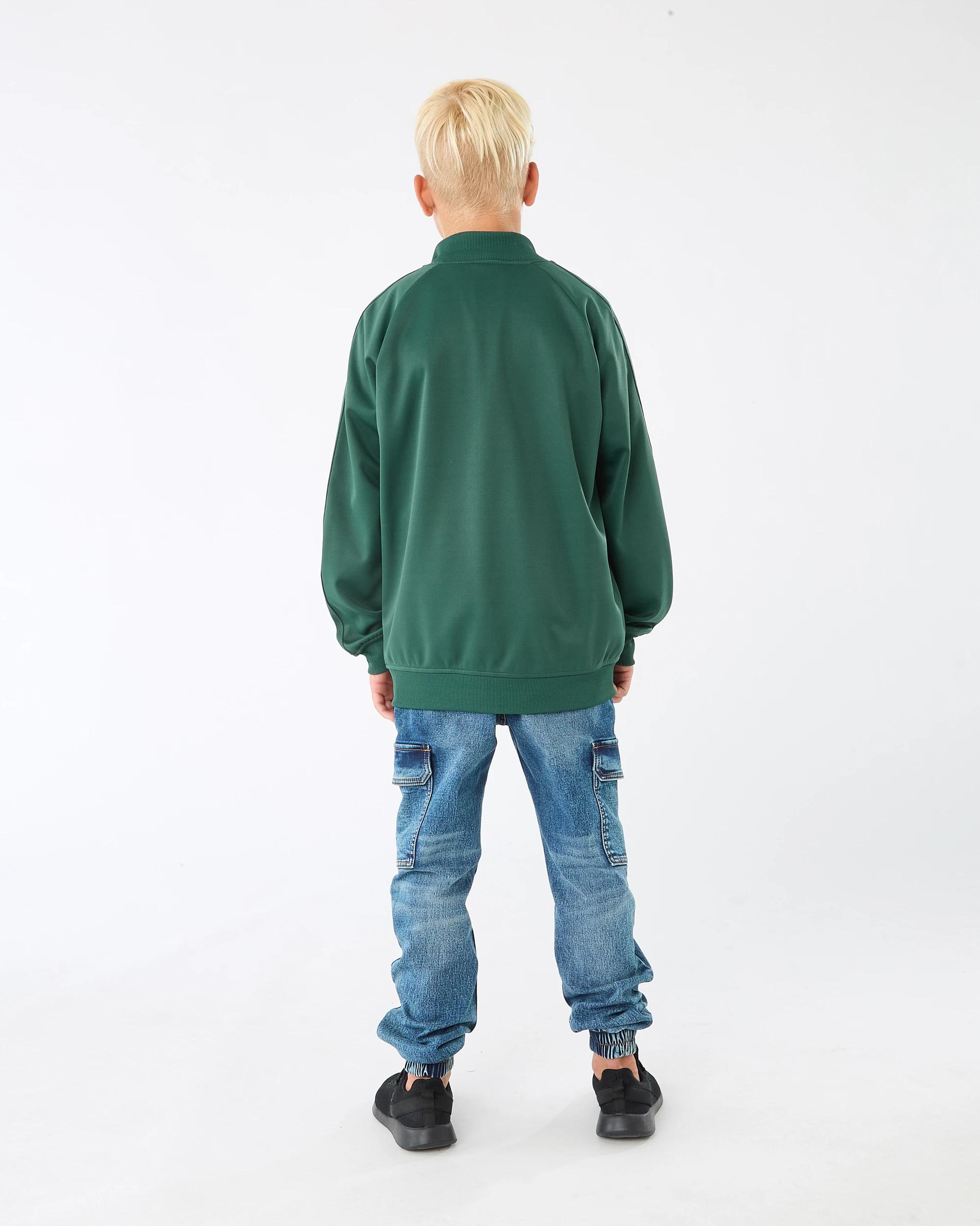 9 Tricot Zip Through Sweatshirt Grn Globe, 9 of 9