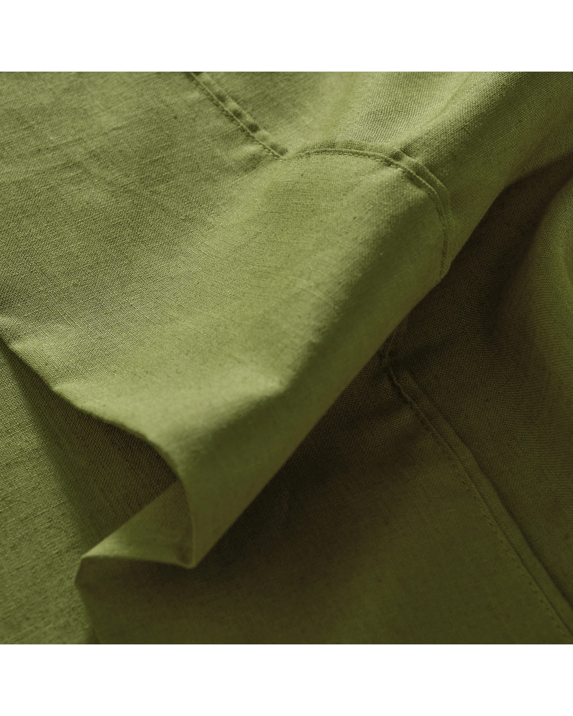 6 Dreamaker Linen Cotton Sheet Set - Double Bed - Olive, 6 of 9