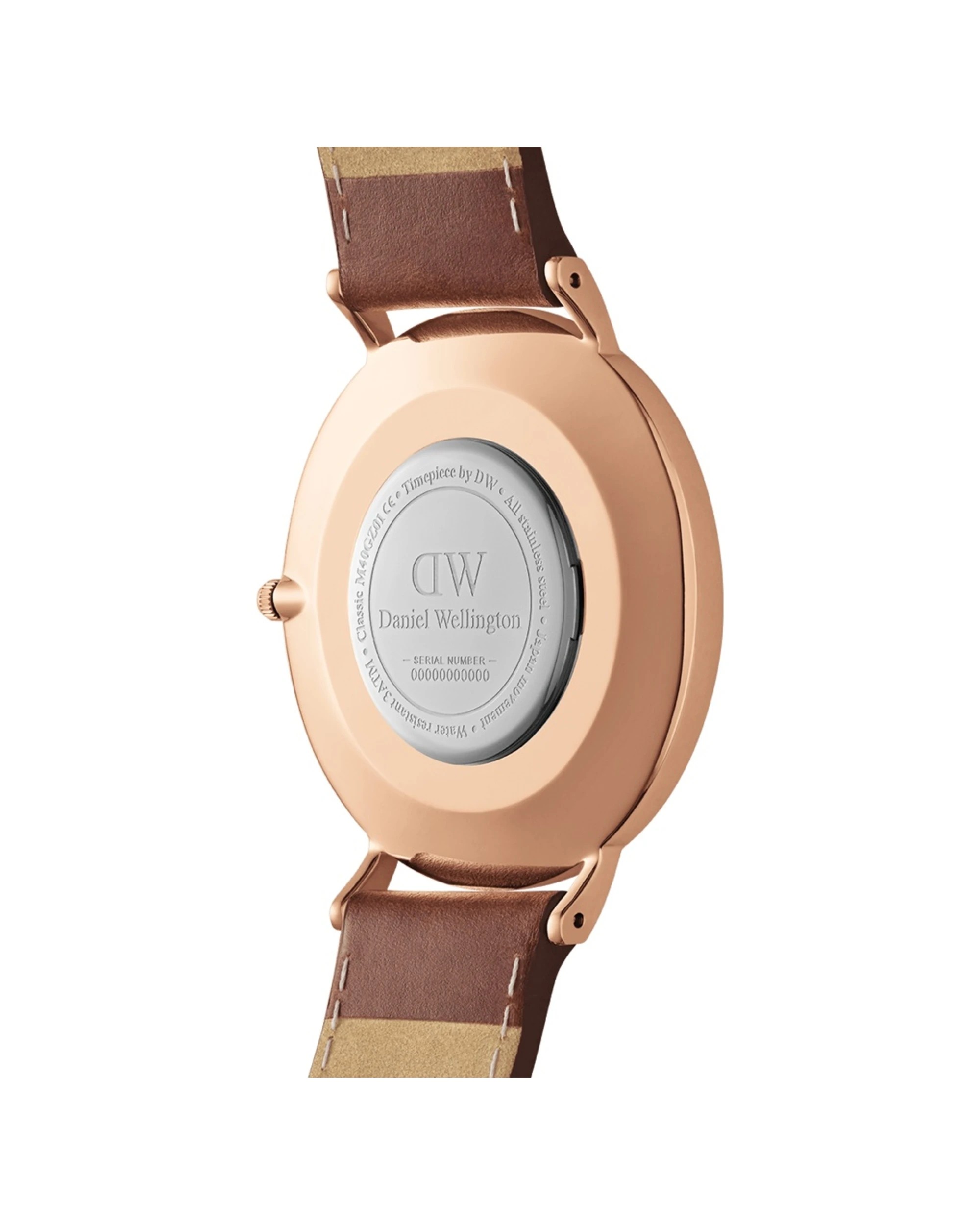 4 Daniel Wellington Classic 40mm St Mawes Rose Gold Stainless Steel Brown Strap Watch, 4 of 5
