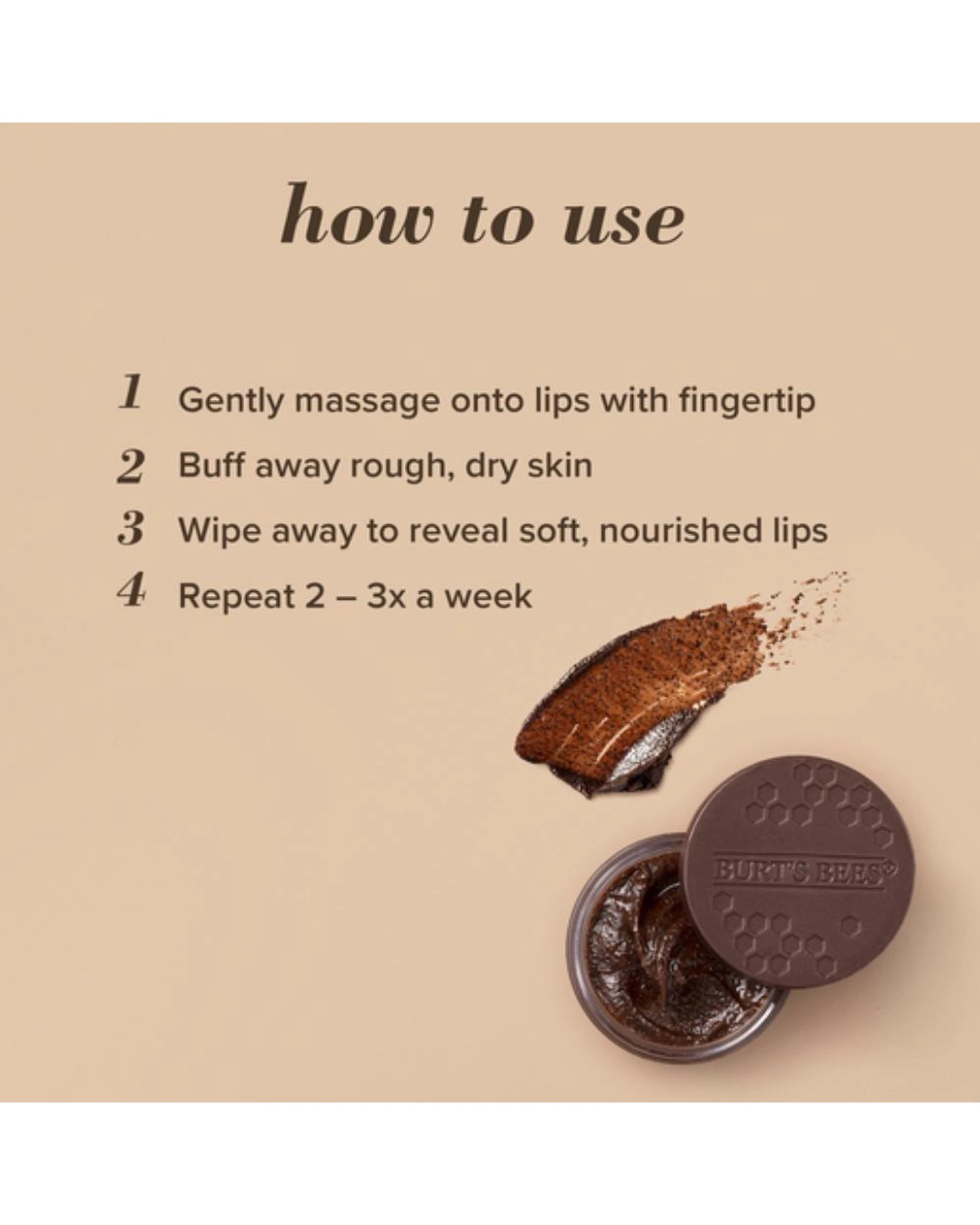 4 4 x Burt's Bees Conditioning Lip Scrub 7.08g - Mocha, 4 of 5
