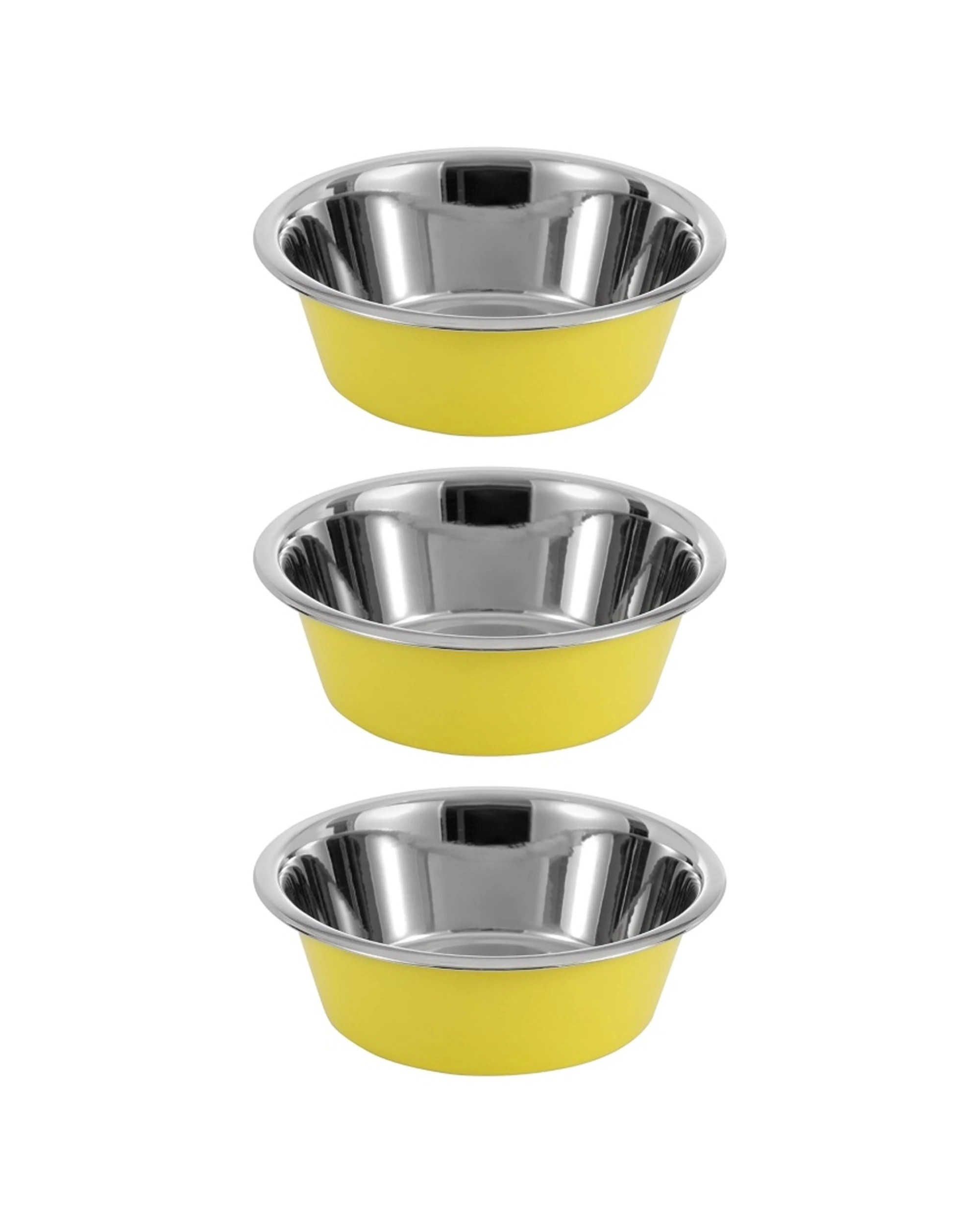 1 Paws And Claws 3pc Stainless Steel Cat Dog Food Drink Bowl 1.5L - Multi, 1 of 8