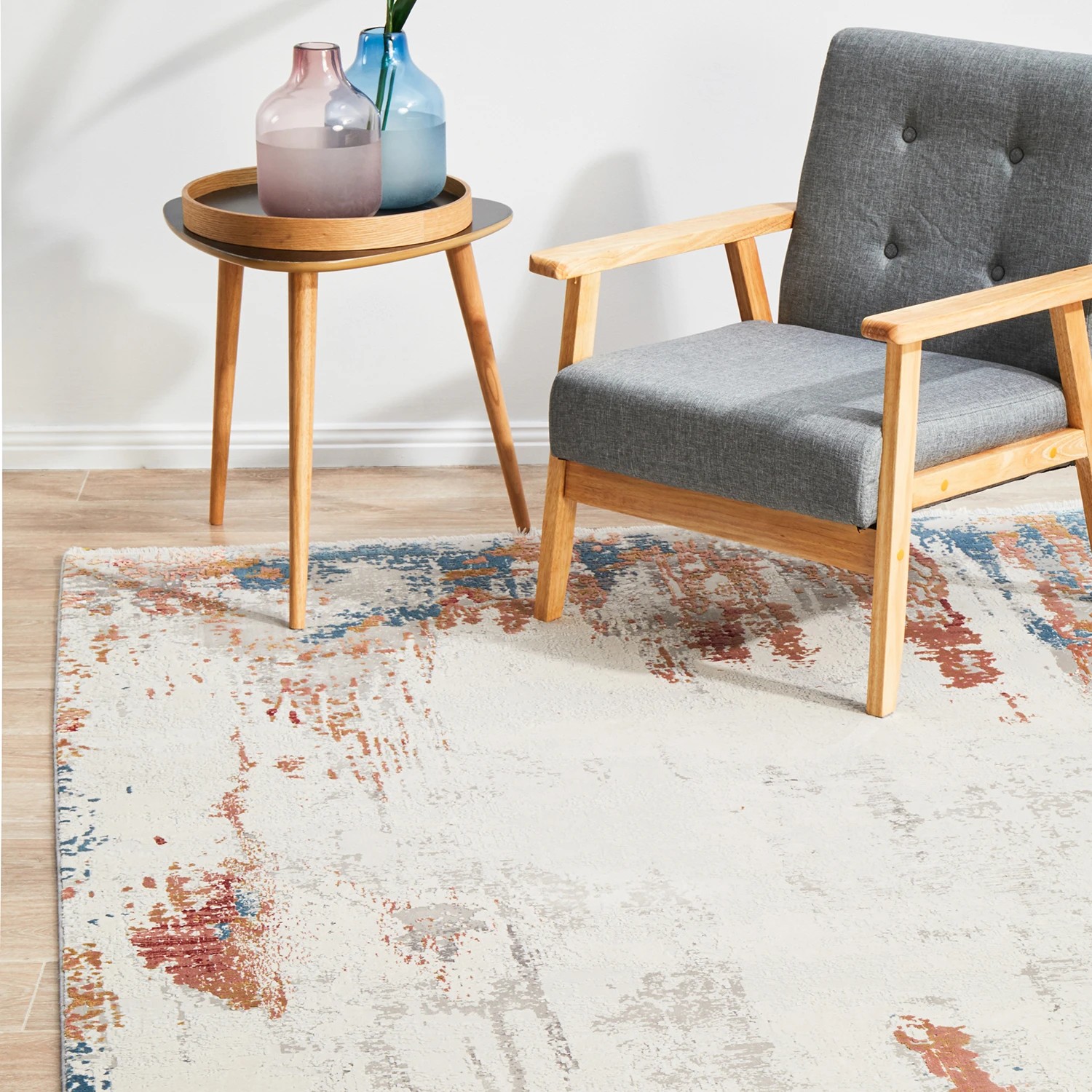 2 Common Ground Rugs Glimmers 107 290x200cm - Large Bamboo Silk Power Loomed Floor Rug - Multi, 2 of 9