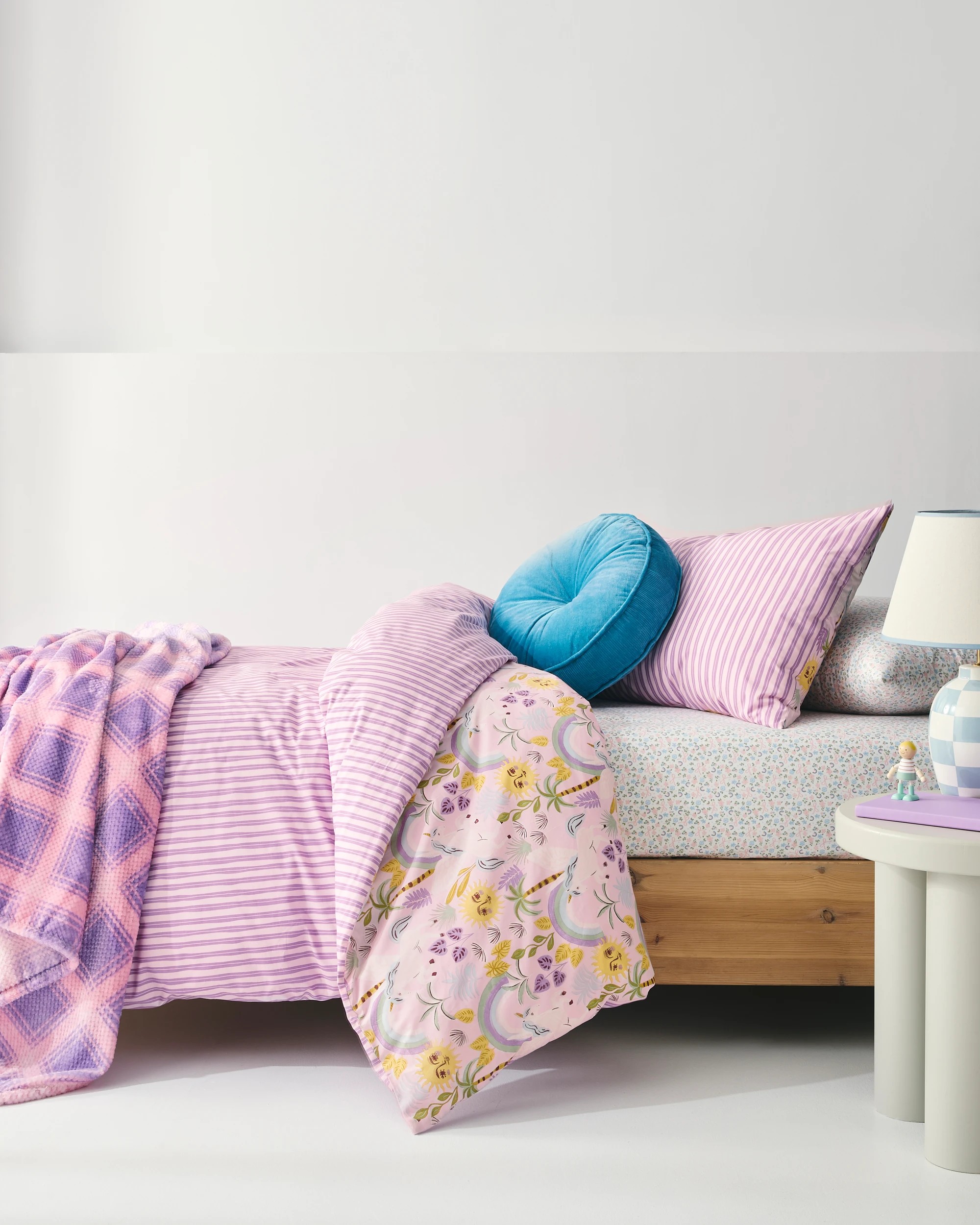 4 Target Unicorn Quilt Cover Set - Single Bed - Pink, 4 of 10