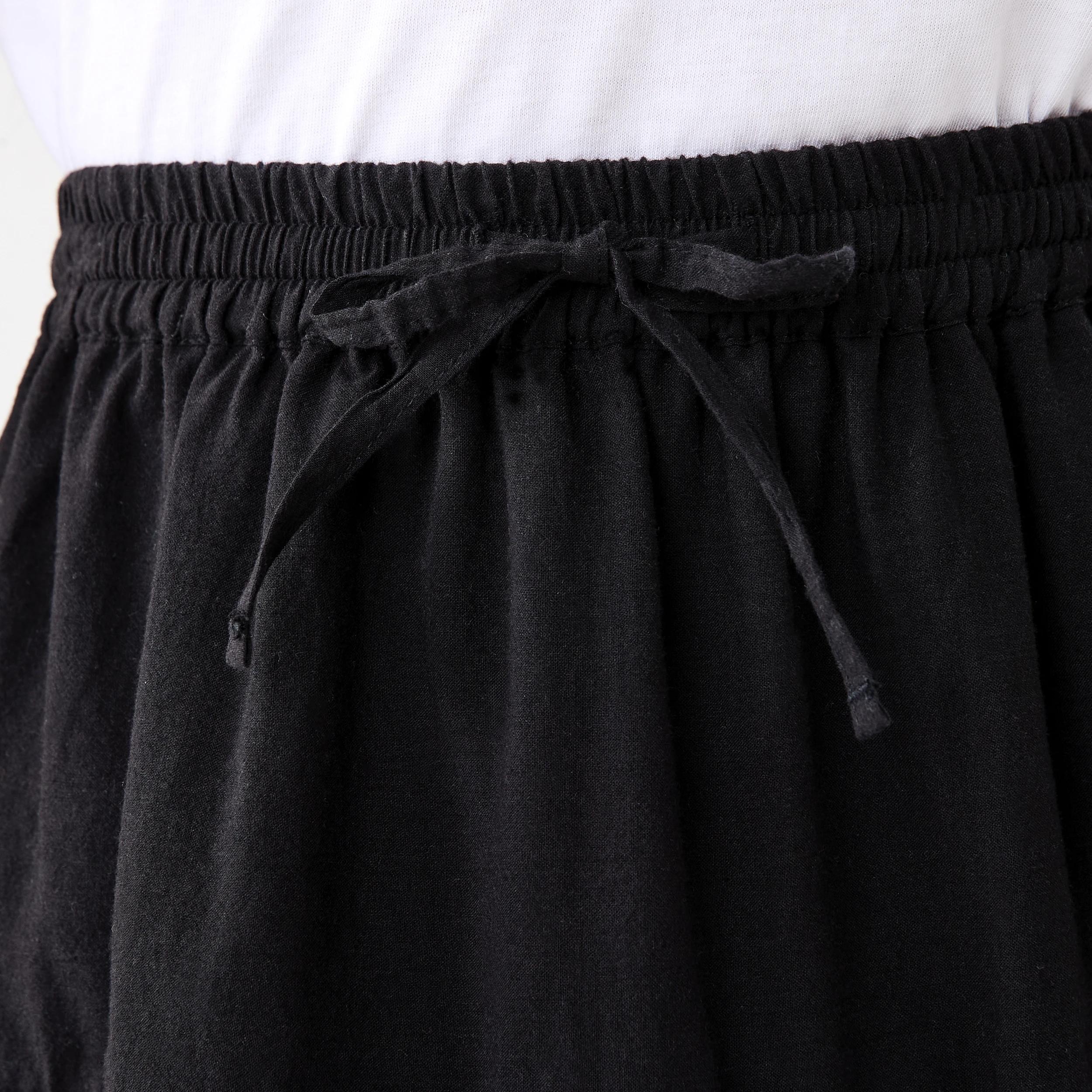 3 Woven Tiered Skirt Black, 3 of 6