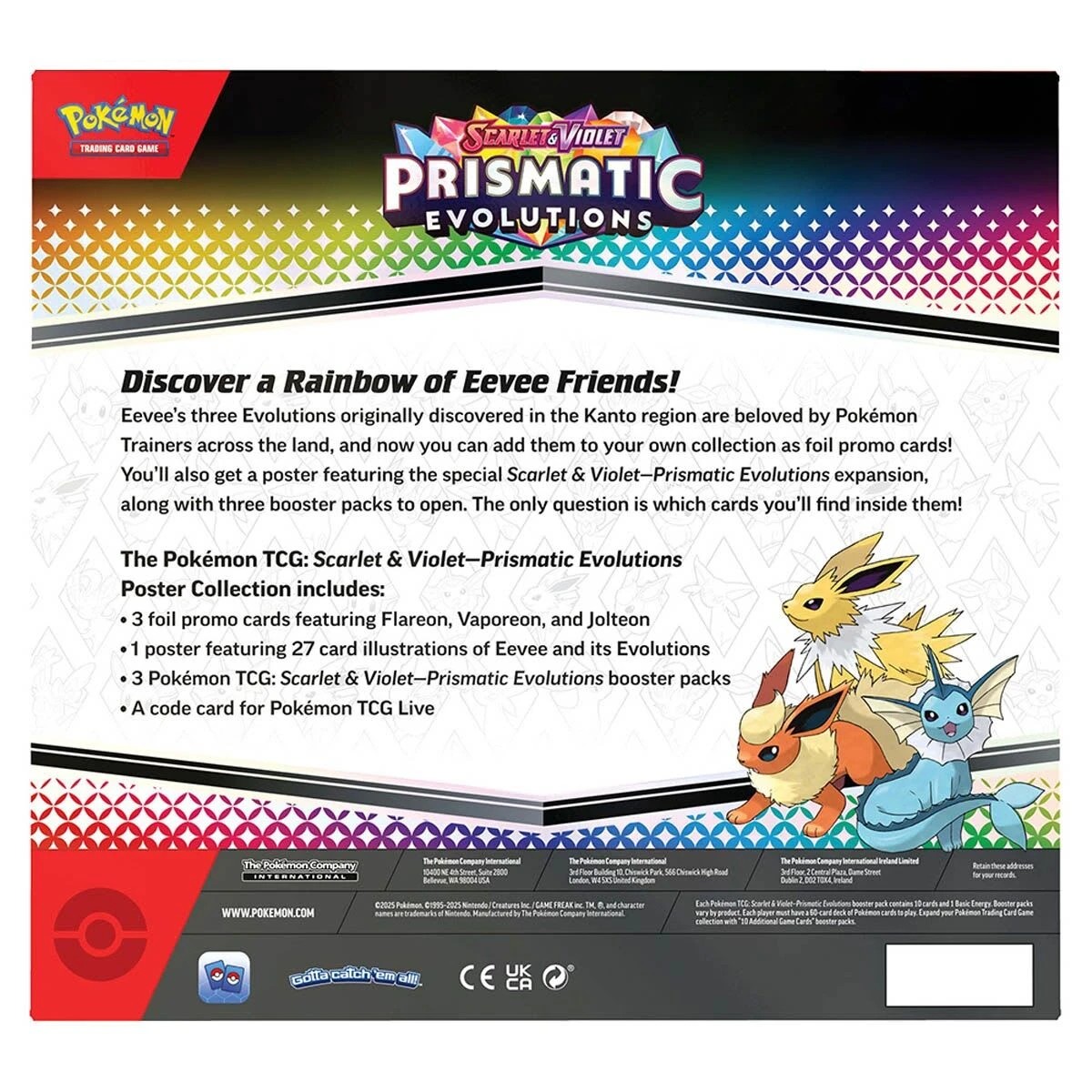 3 Pokemon Trading Card Game: Scarlet & Violet Prismatic Evolutions Poster Collection, 3 of 6