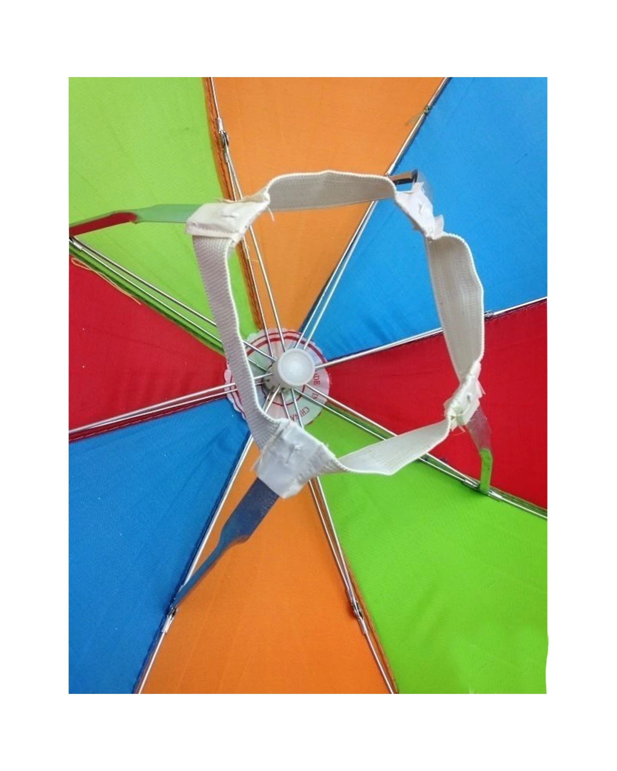 2 BR Costumes Rainbow Umbrella Hat Set with 70s Moustache Costume Props, 2 of 10