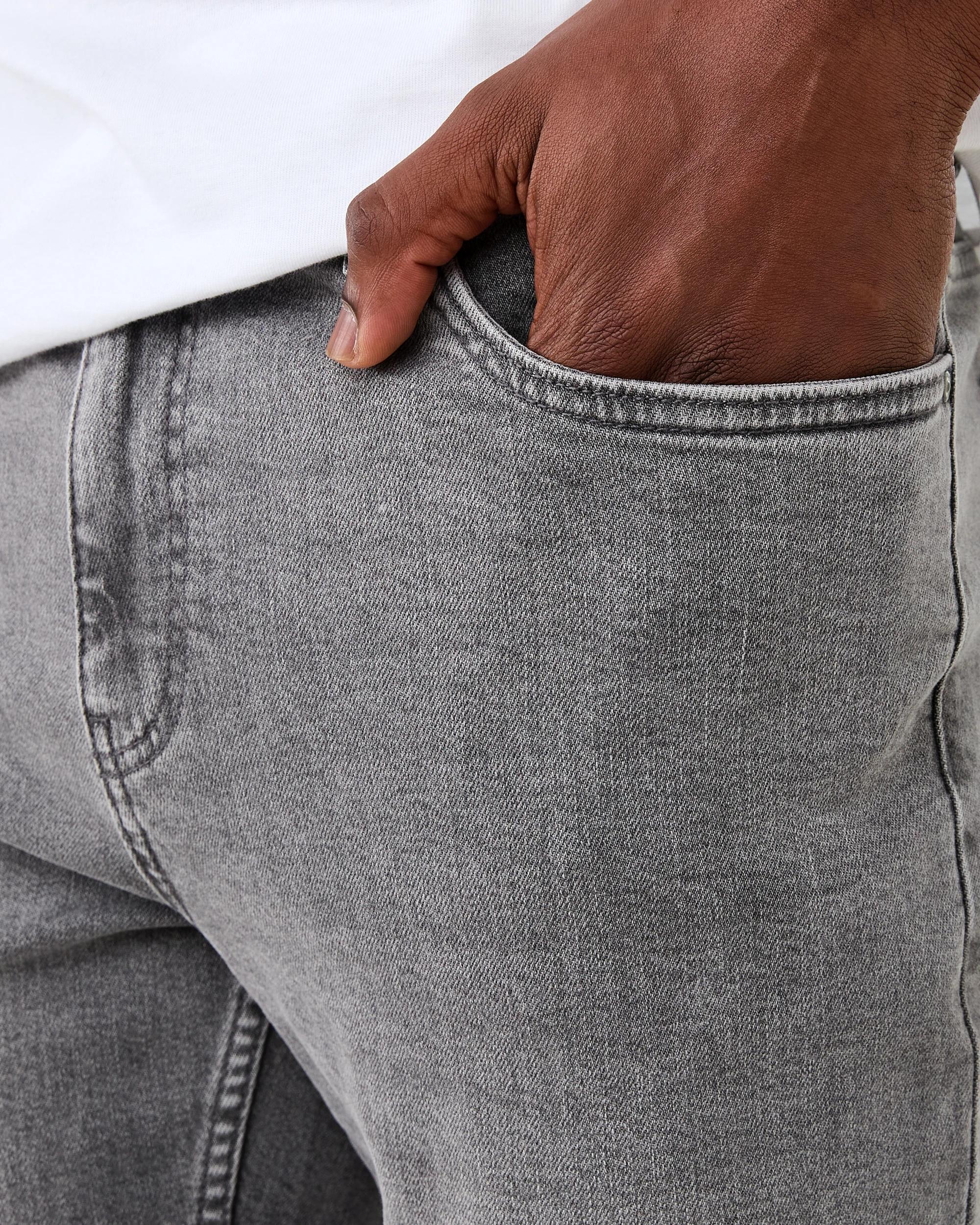 6 Slim Fit Stretch Jeans Grey Wash, 6 of 6