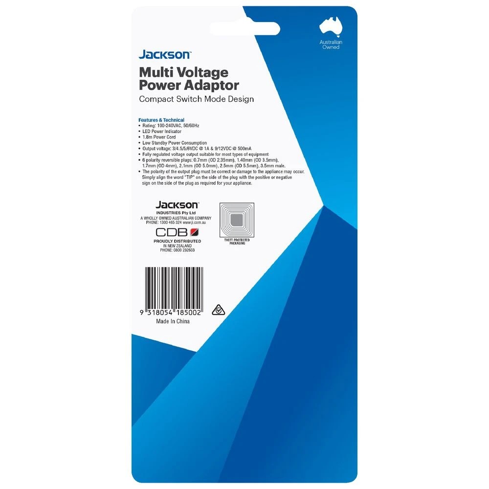 5 Jackson Multi Voltage Power Adaptor, 5 of 5