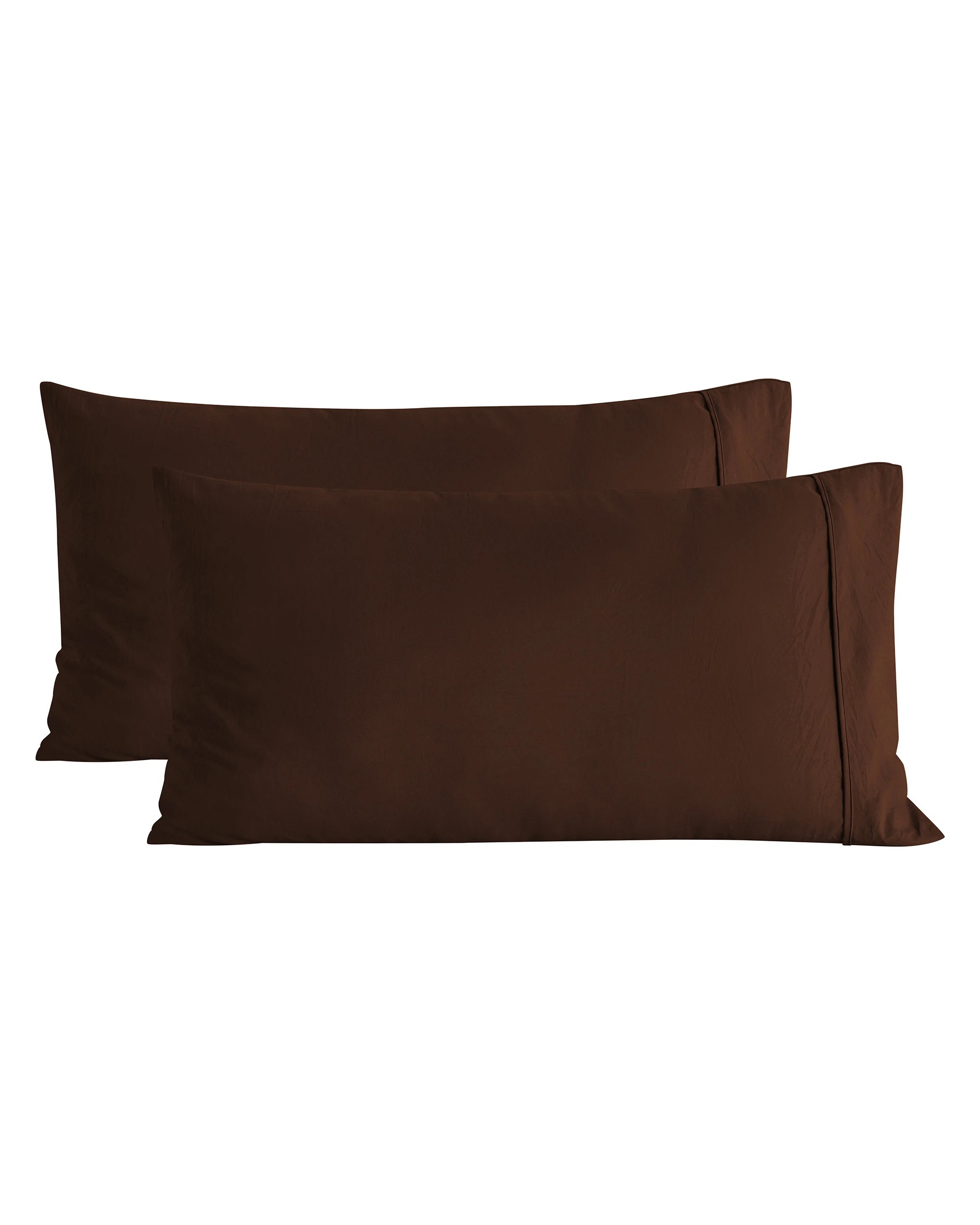 6 Dreamaker Superfine Washed Microfibre King Pillowcase Twin Pack - Chocolate, 6 of 6