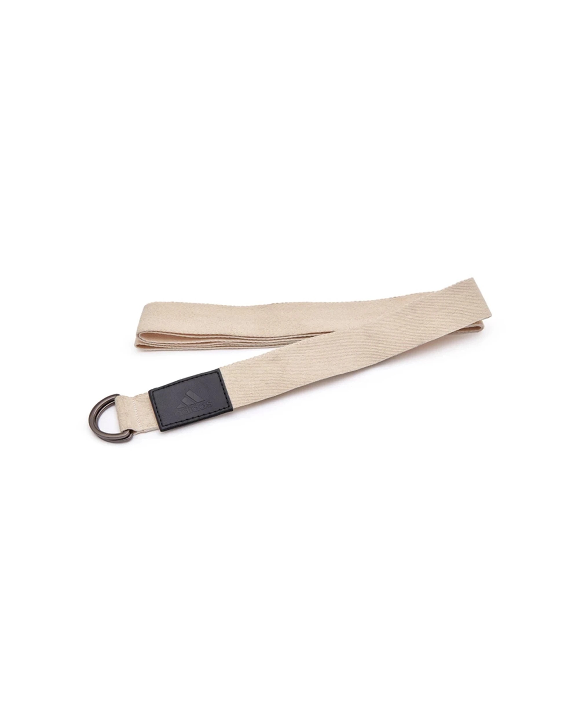 1 Adidas Premium Yoga Strap 2.5m Adjustable Woven Cotton With Metal D Buckle - Beige, 1 of 10