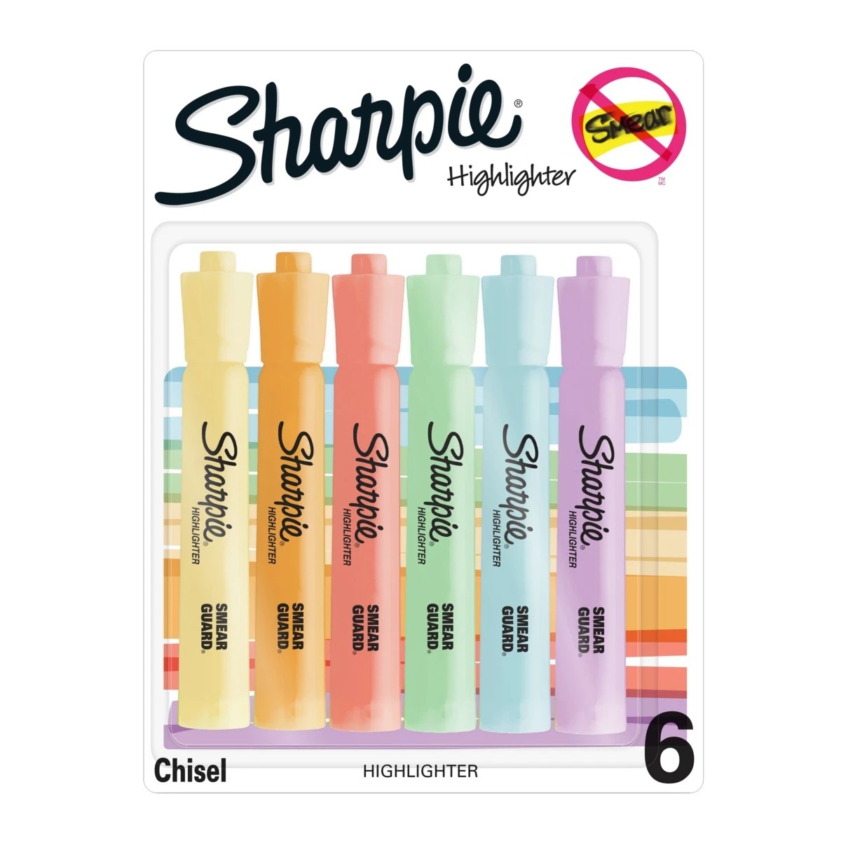 1 6 Pack Sharpie Highlighters - Pastel, 1 of 8