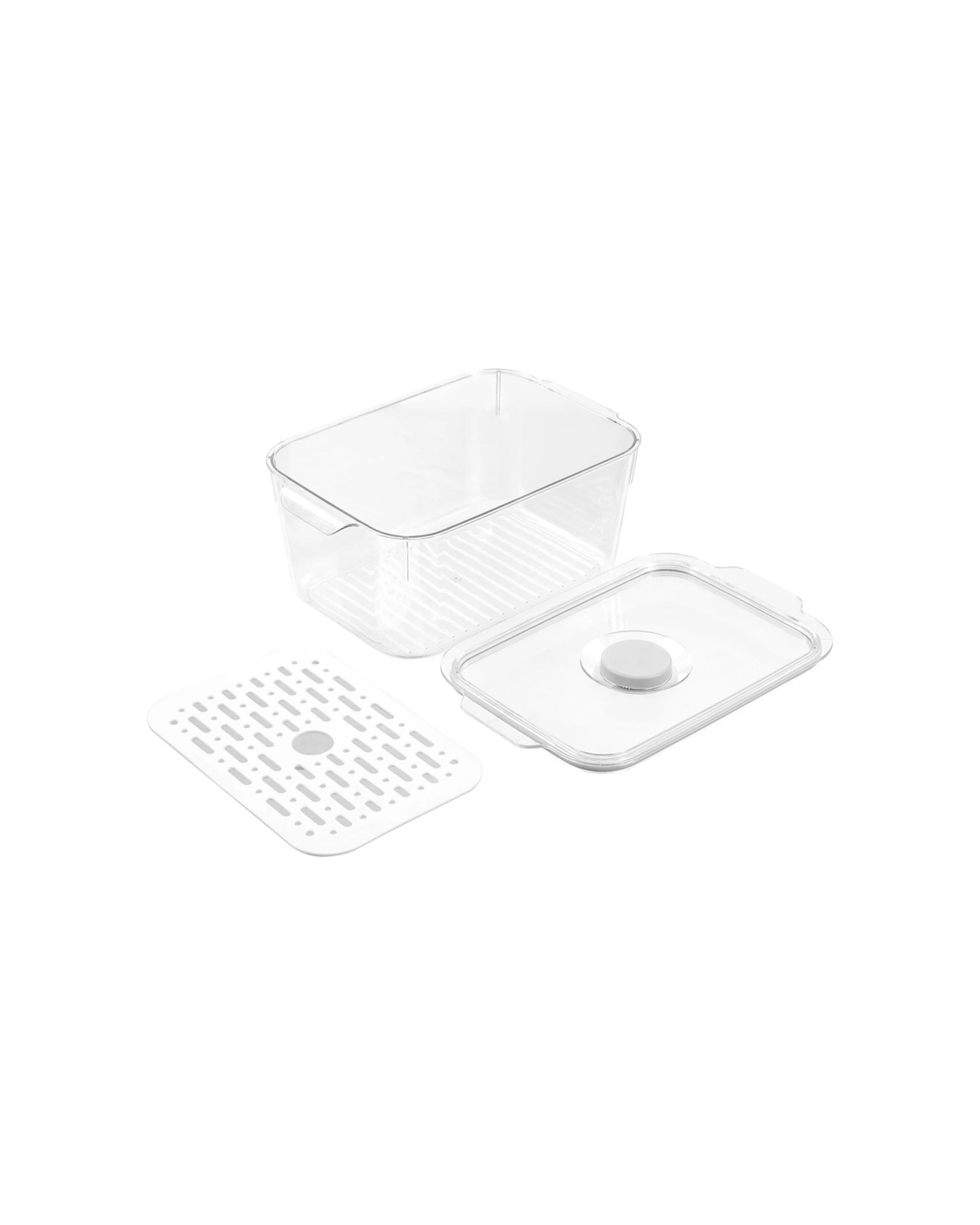 5 Boxsweden Crystal 2.4L Saver Fresh Storer Container Removable Tray Breathable - Clear, 5 of 6