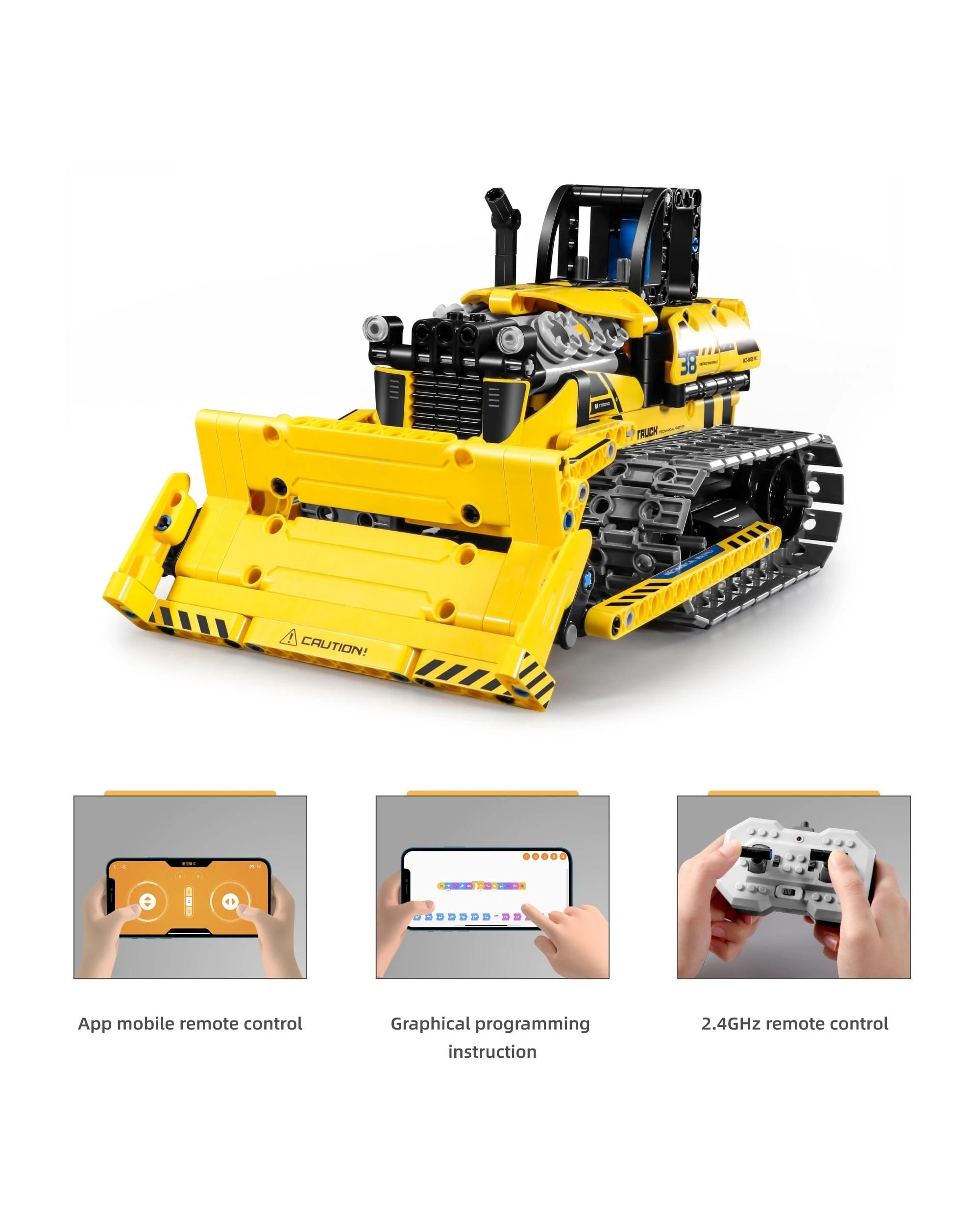 5 iM.Master Mechanical Master Remote Control Crawling Bulldozer 3-in-1 452 Piece Model Kit - 8038, 5 of 10
