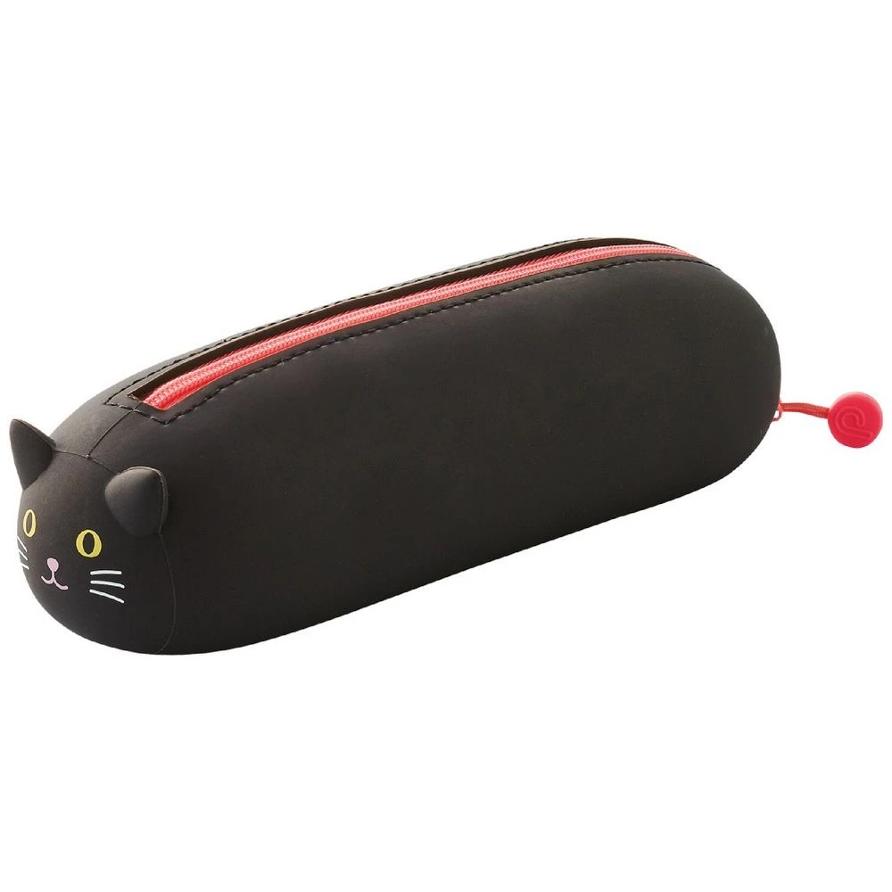1 PuniLabo Lying Down Pencil Case Black Cat, 1 of 10