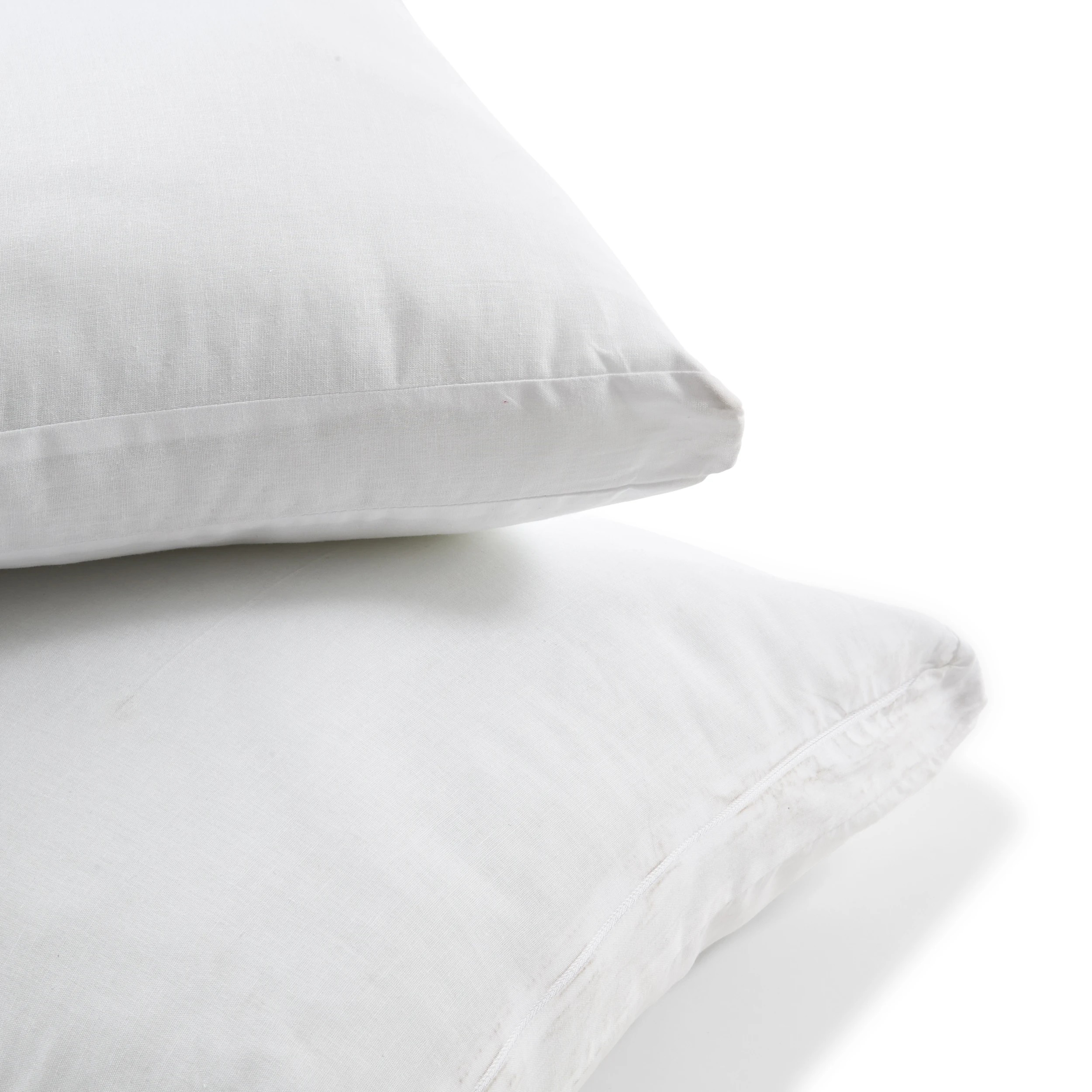 4 2 Pack Cotton Rich Cover Pillows - High Profile, White, 4 of 6