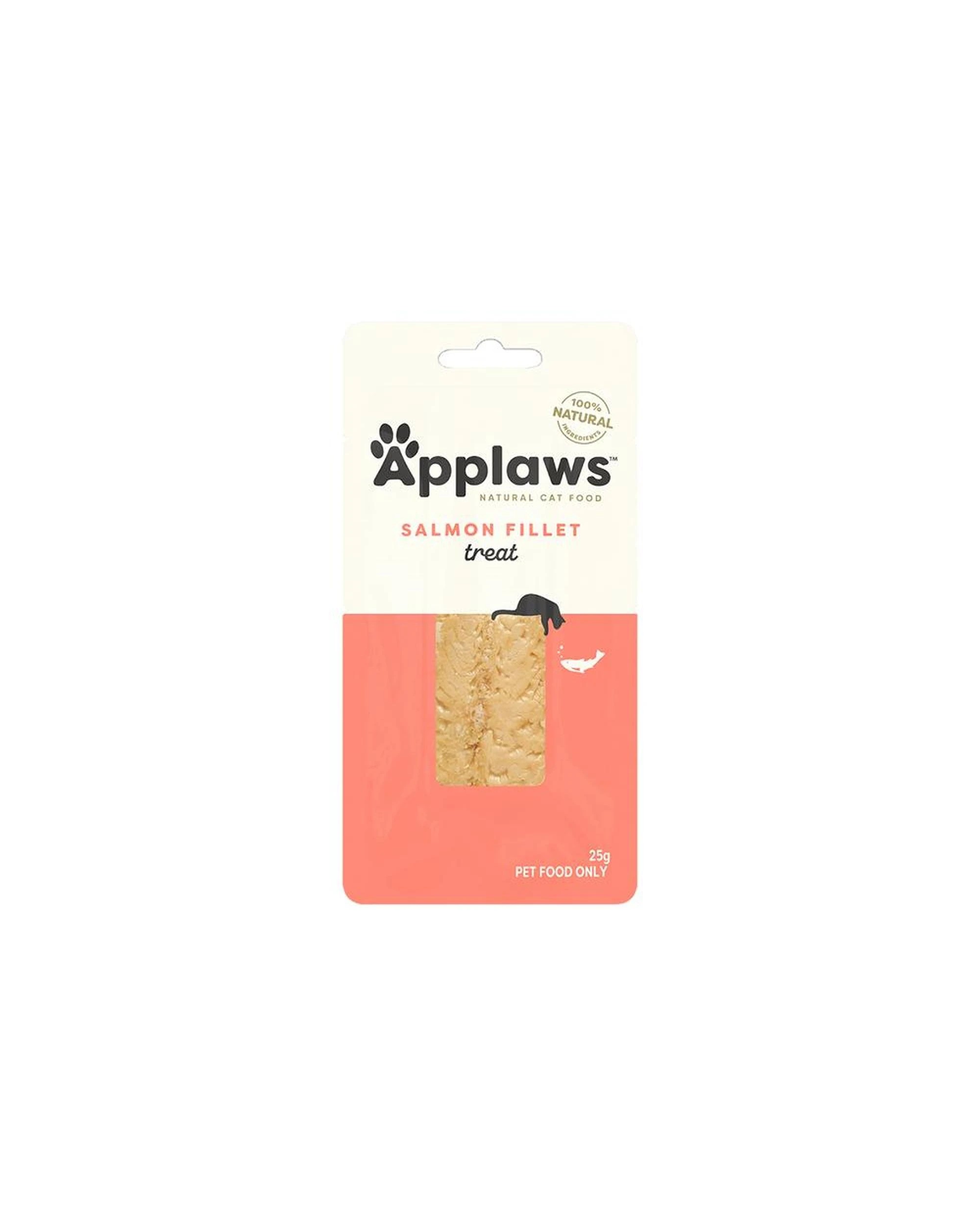 1 Applaws Natural Cat Treat Salmon Loin 25g 18 Pack, 1 of 2