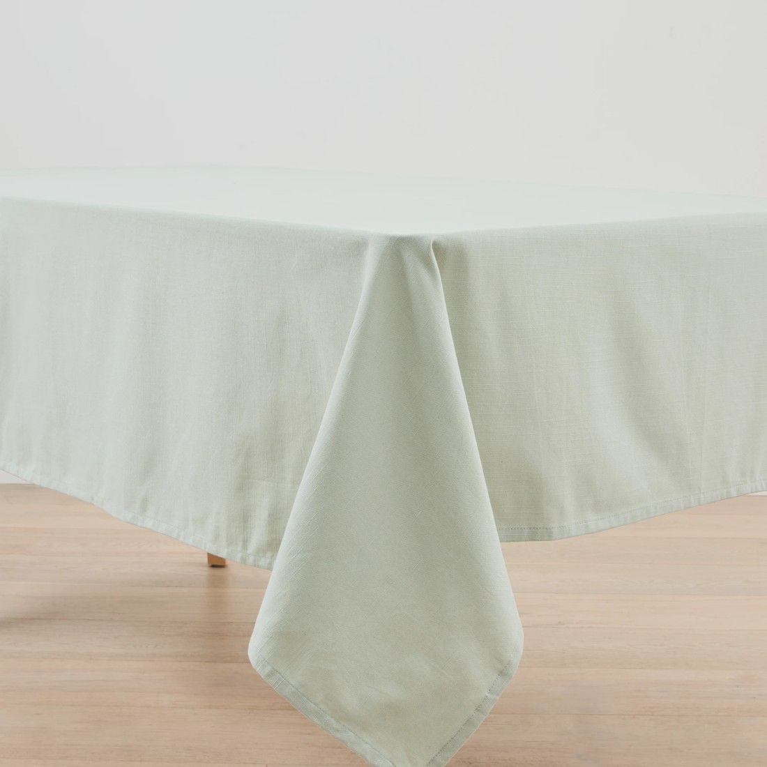 2 Sage Extra Large Linen Look Table Cloth, 2 of 5
