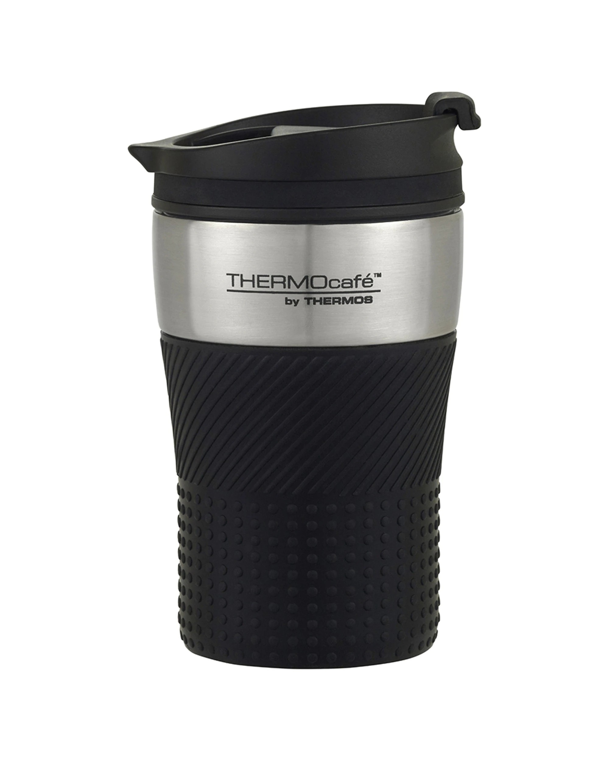 3 Thermocafe 200ml Vacuum Insulated Travel Cup With Spill-resistant Flip-top Lid - Black, 3 of 3