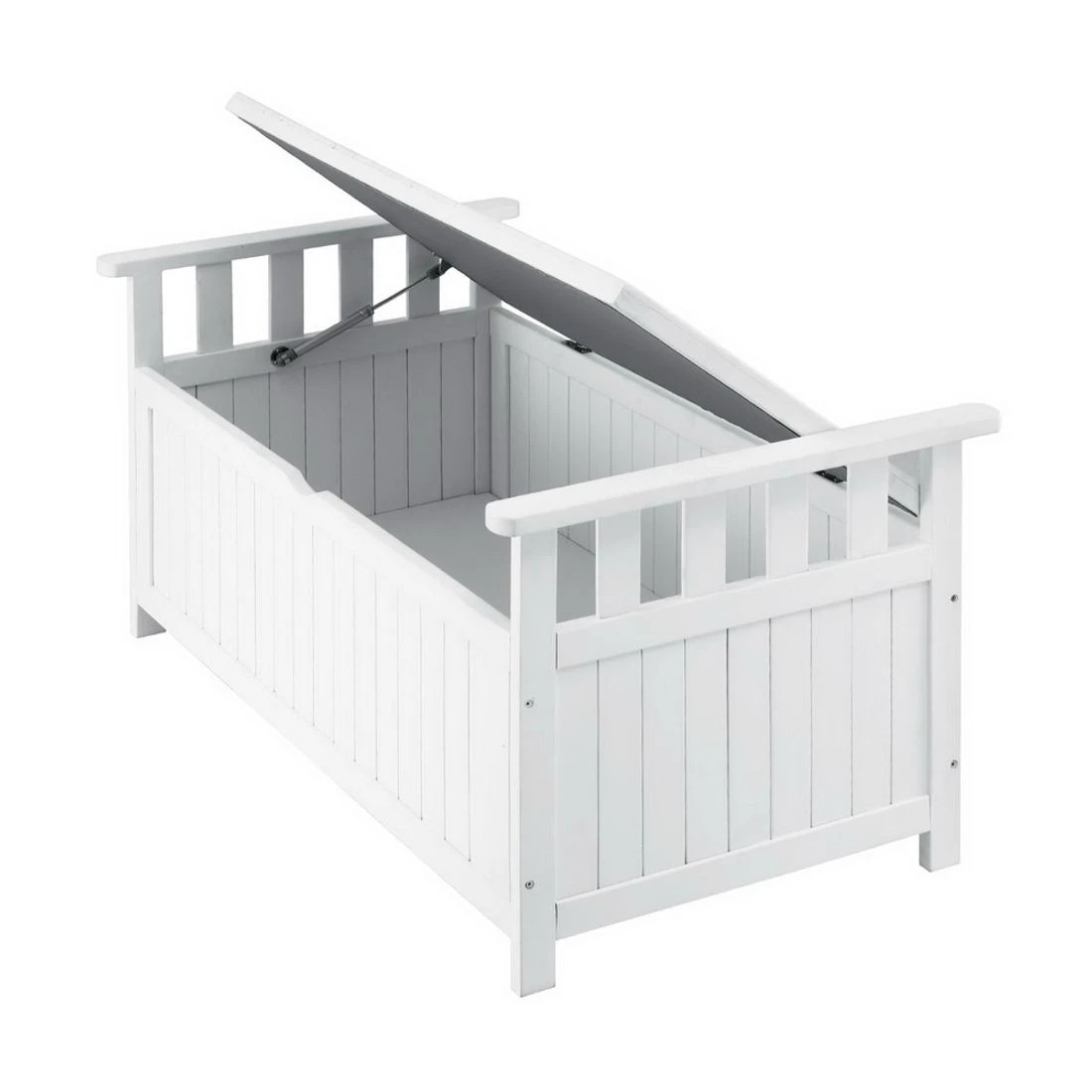 4 Gardeon Outdoor Storage Bench Box Wooden Garden Toy Tool Patio Furniture - White, 4 of 7