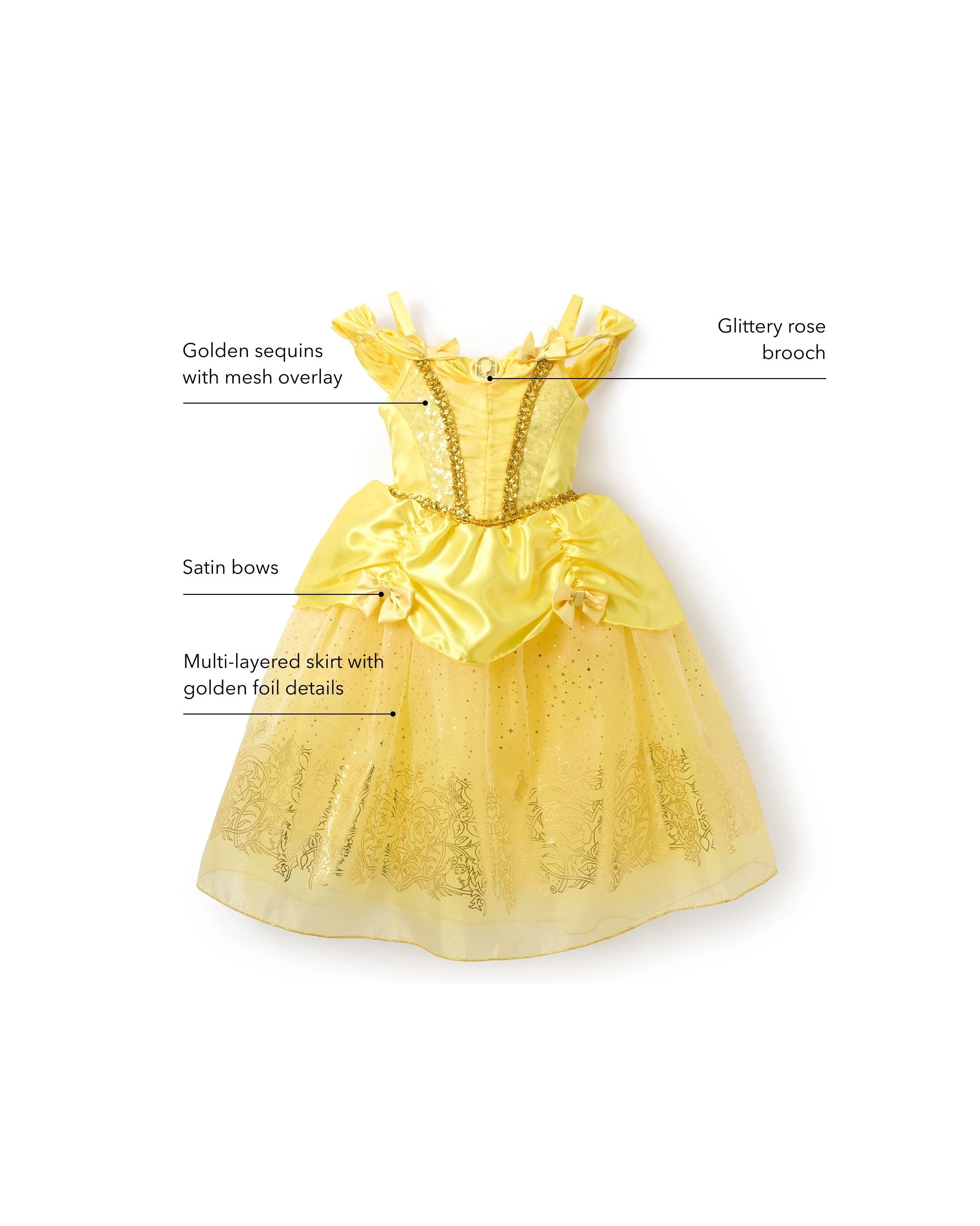 4 Disney Belle Costume
 - Yellow, 4 of 5