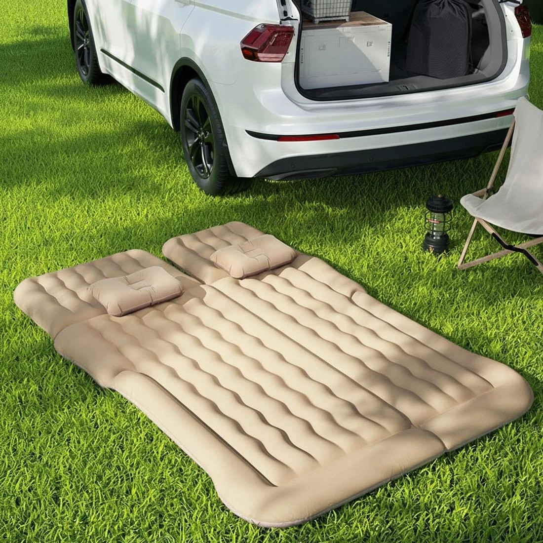 4 Weisshorn Car Mattress Inflatable SUV Back Seat Camping Bed - Single Bed - Beige, 4 of 5