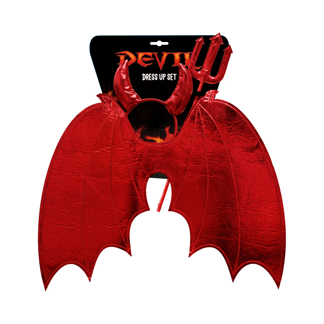 2 Uncle Bills Metallic Red Devil Headband, Trident and Wings Set, 2 of 3