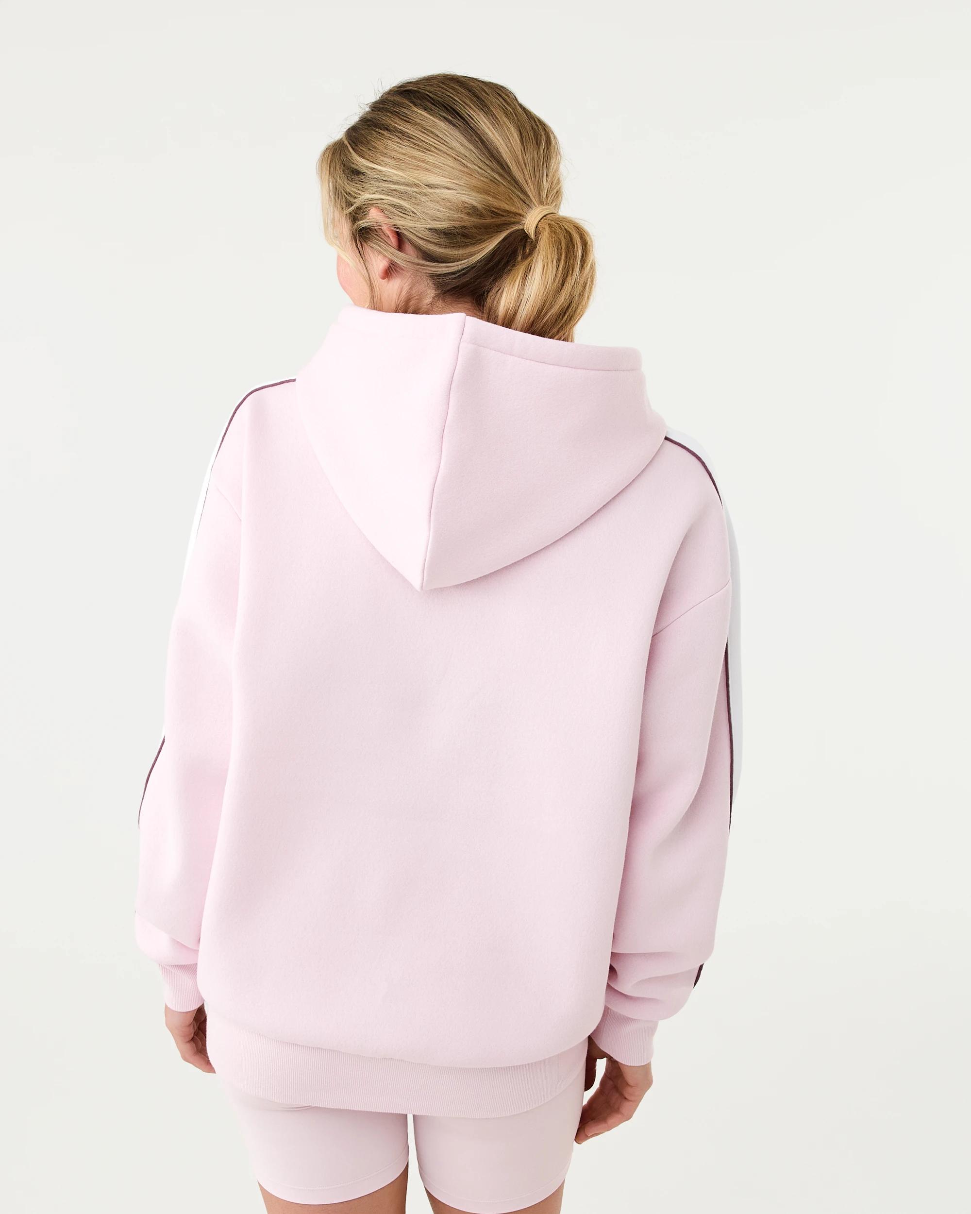 3 Active Womens Graphic Fleece Hoodie Aura Pink, 3 of 8