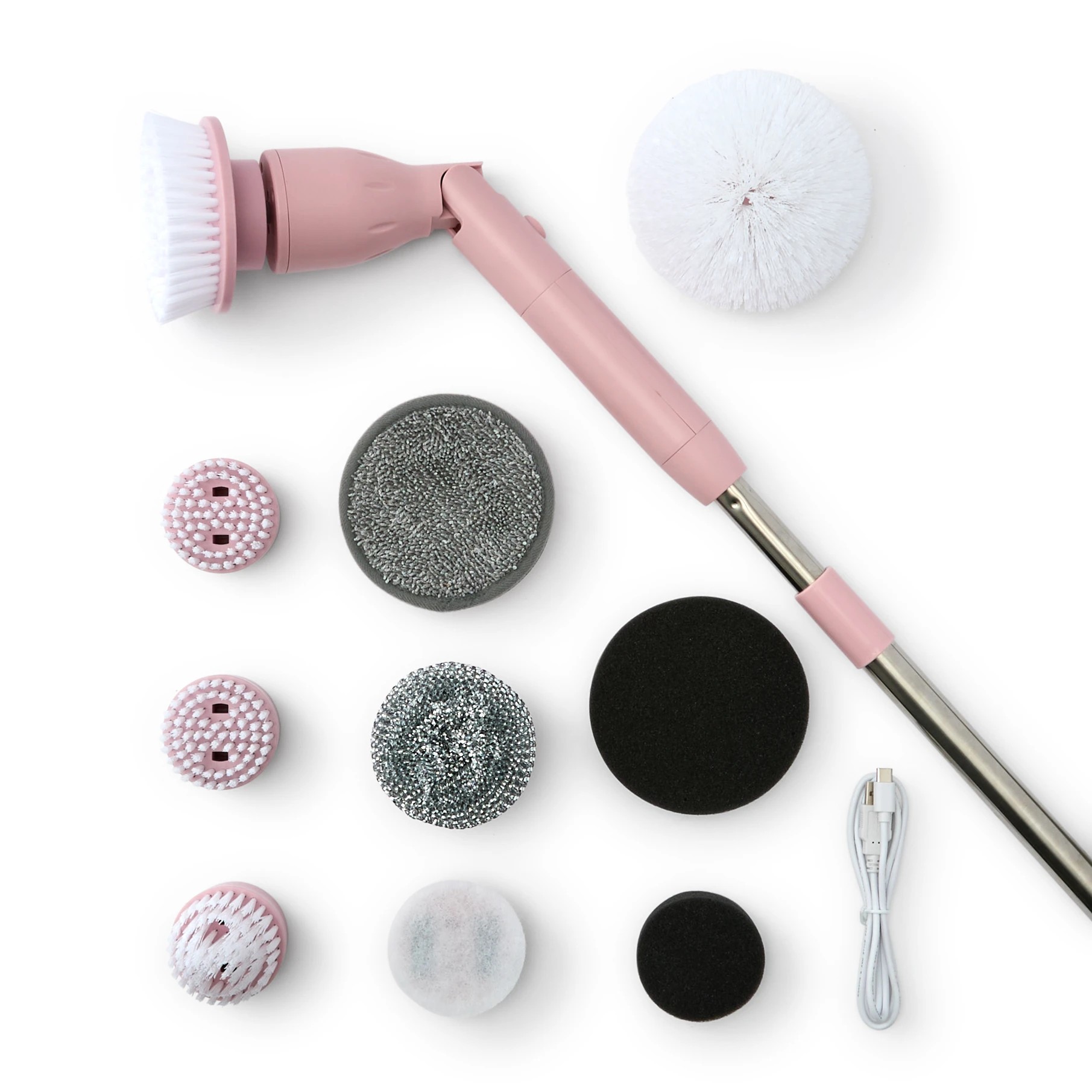 5 Long Handled Cleaning Brush - Pink, 5 of 7