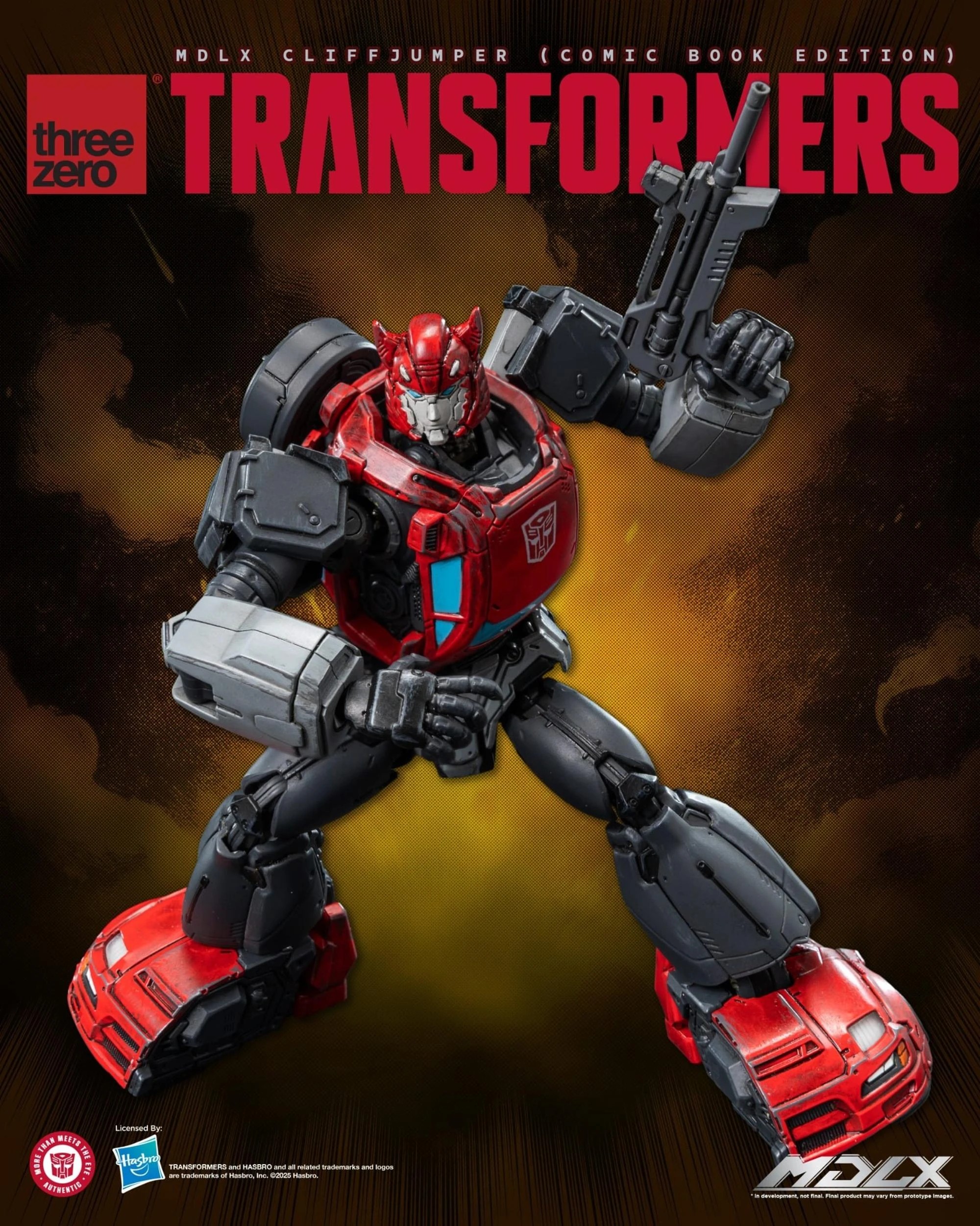 5 Threezero Transformers Cliffjumper - Comic Book Edition -  MDLX Collectable Action Figure, 5 of 9