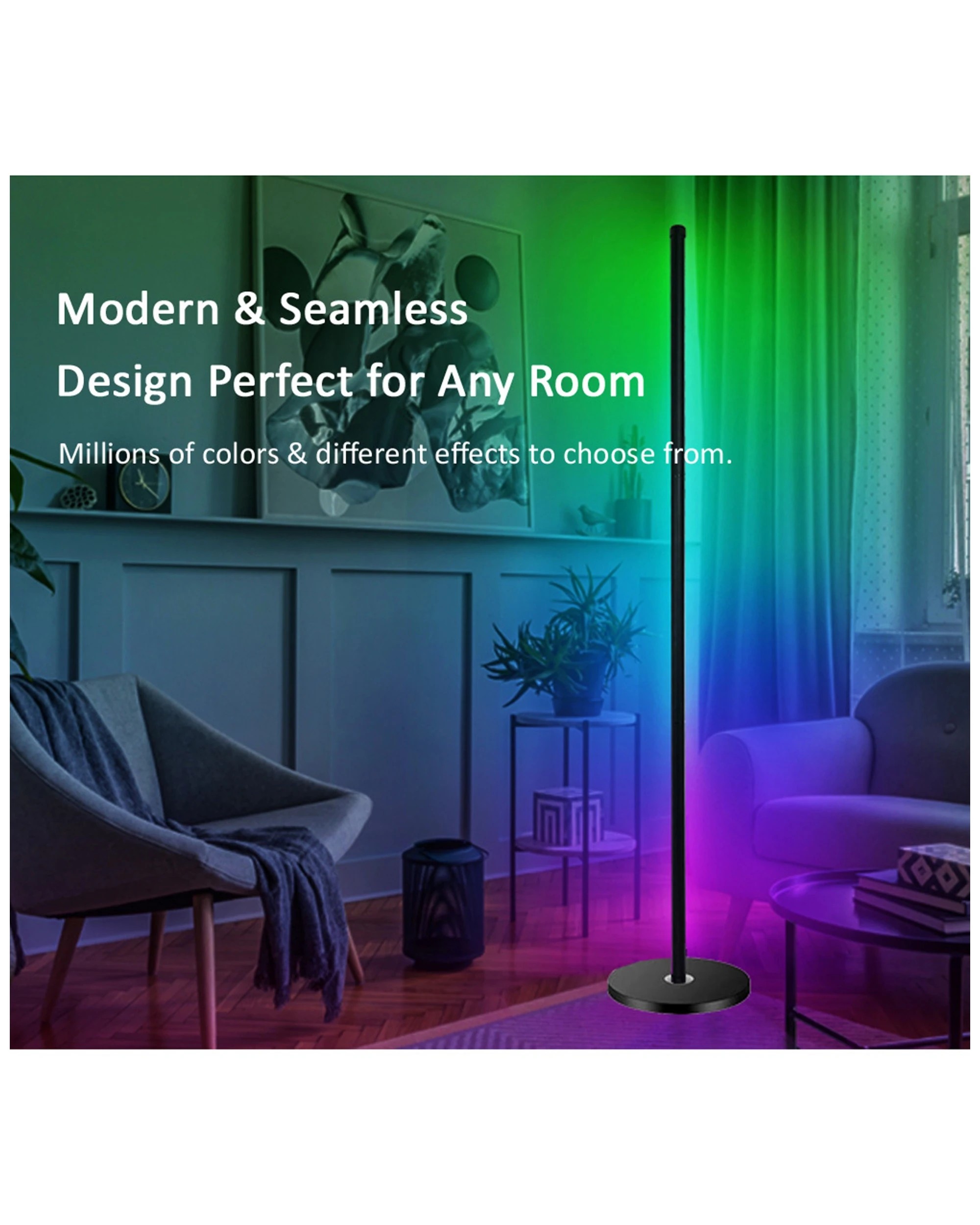4 Sansai Smart Rgb/white Corner Led Light/lamp 1.56m Home Decor/lighting - Multi, 4 of 9