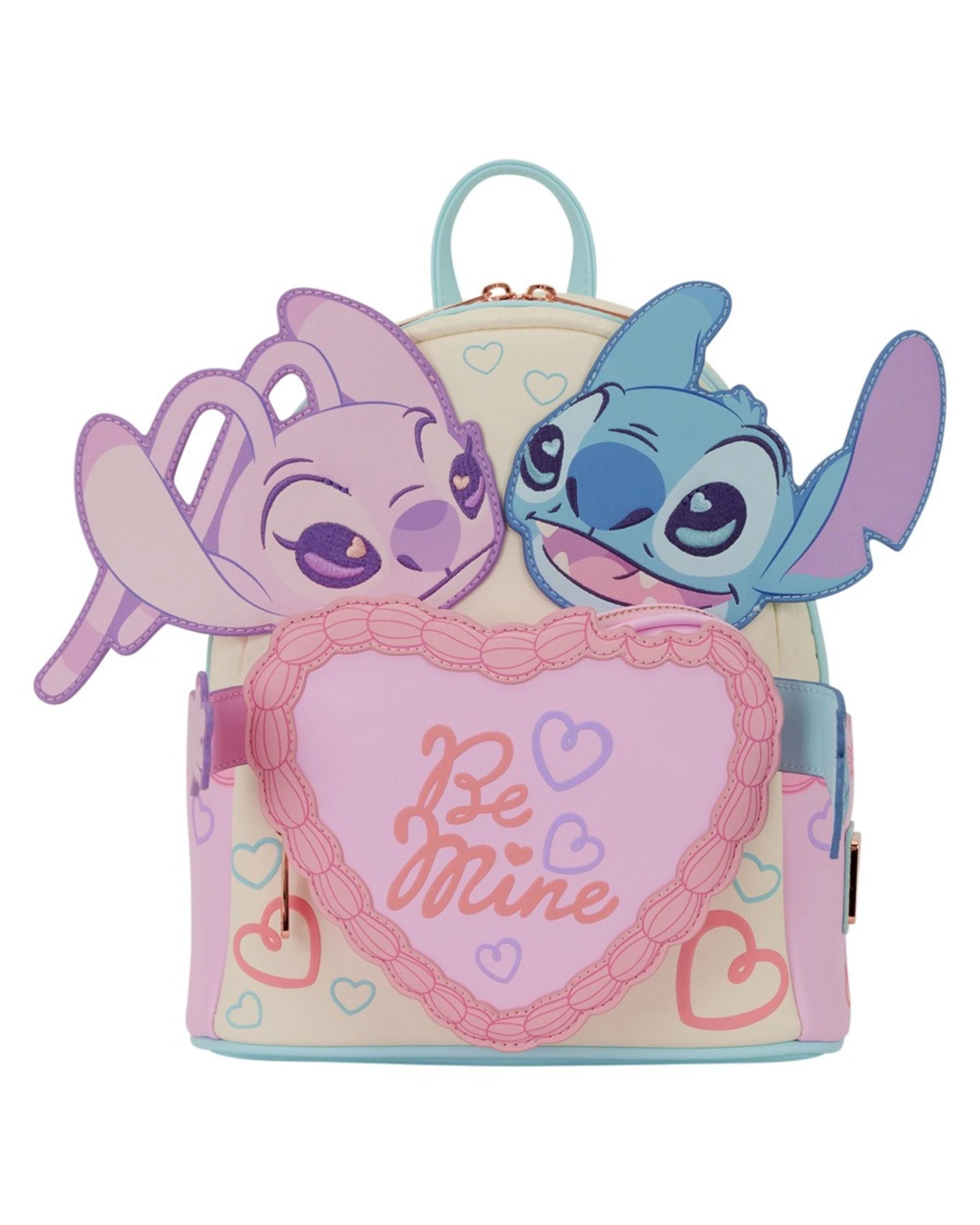 1 Loungefly Lilo and Stitch: Stitch and Angel "Be Mine" Mini Backpack, 1 of 4