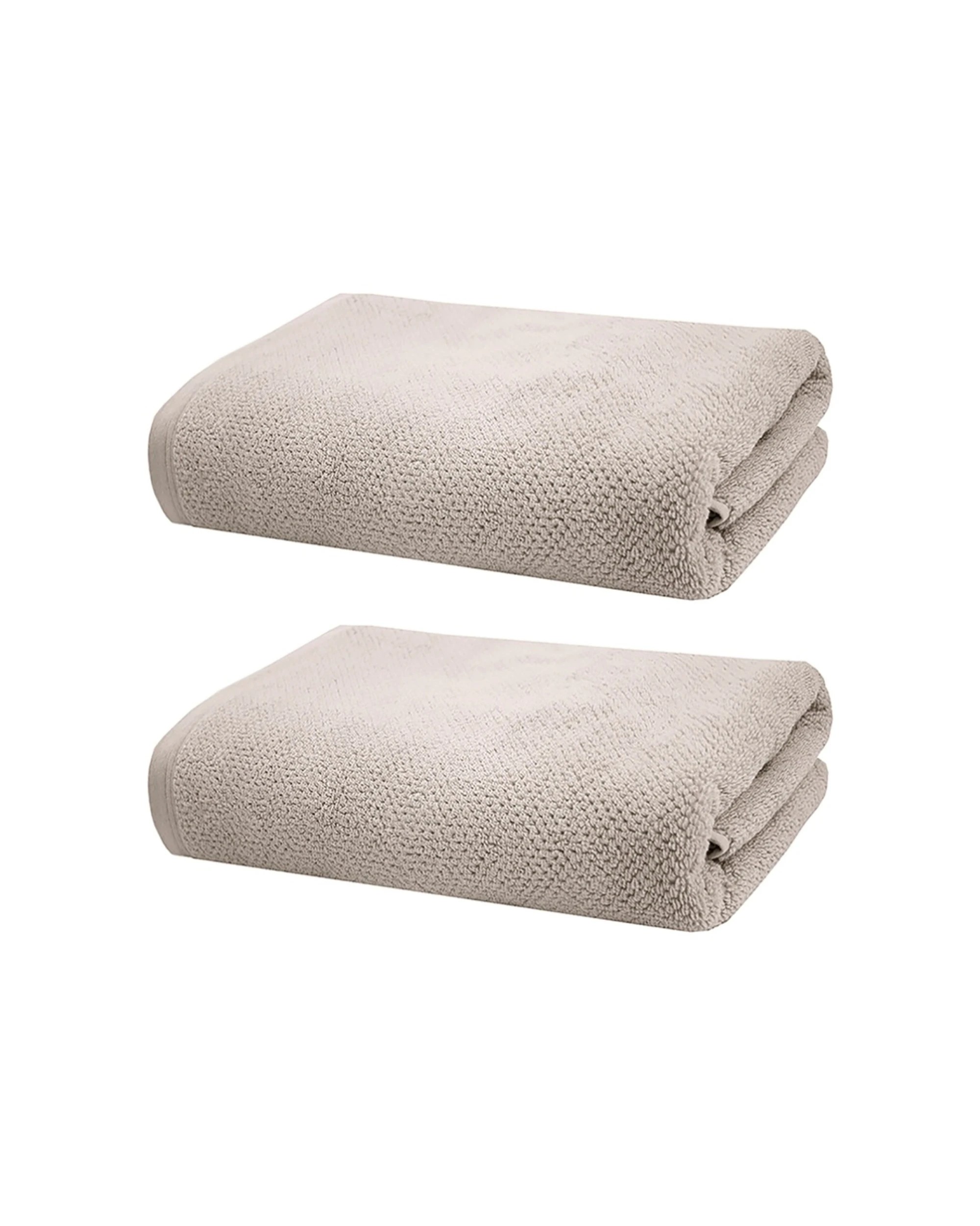 1 Bambury Angove 600gsm Soft Absorbent Cotton Bath Sheet 2PK 80x160cm - Grey, 1 of 5