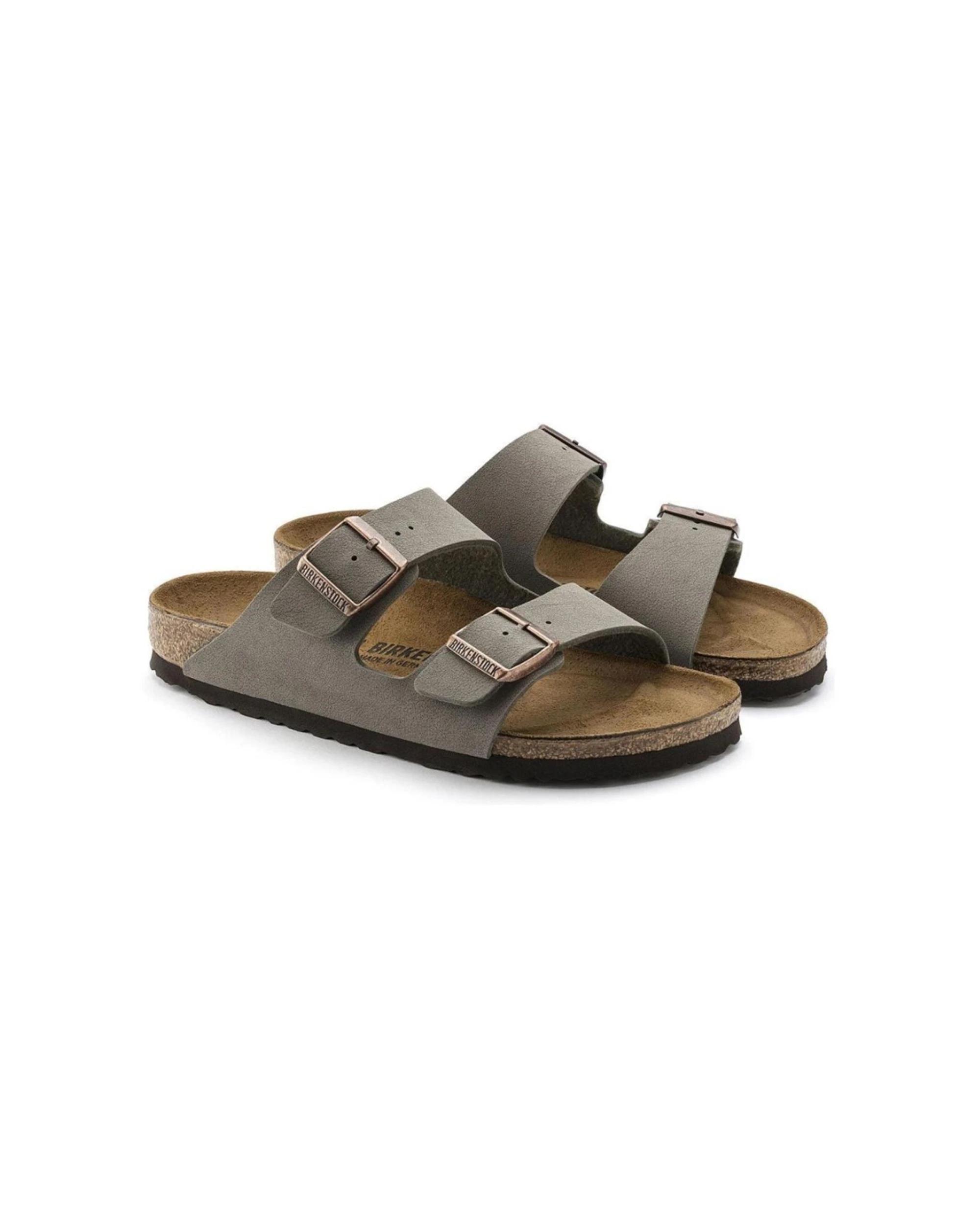 4 Birkenstock Arizona BirkiBuc Sandals Regular Width STONE, 4 of 5