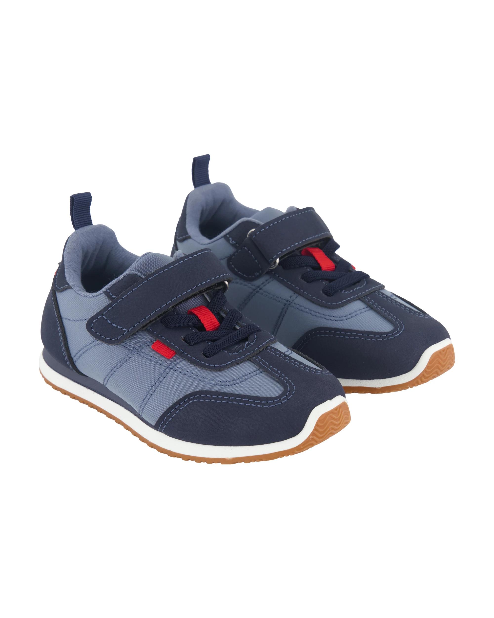 4 Junior Nylon Casual Sneakers Navy, 4 of 5