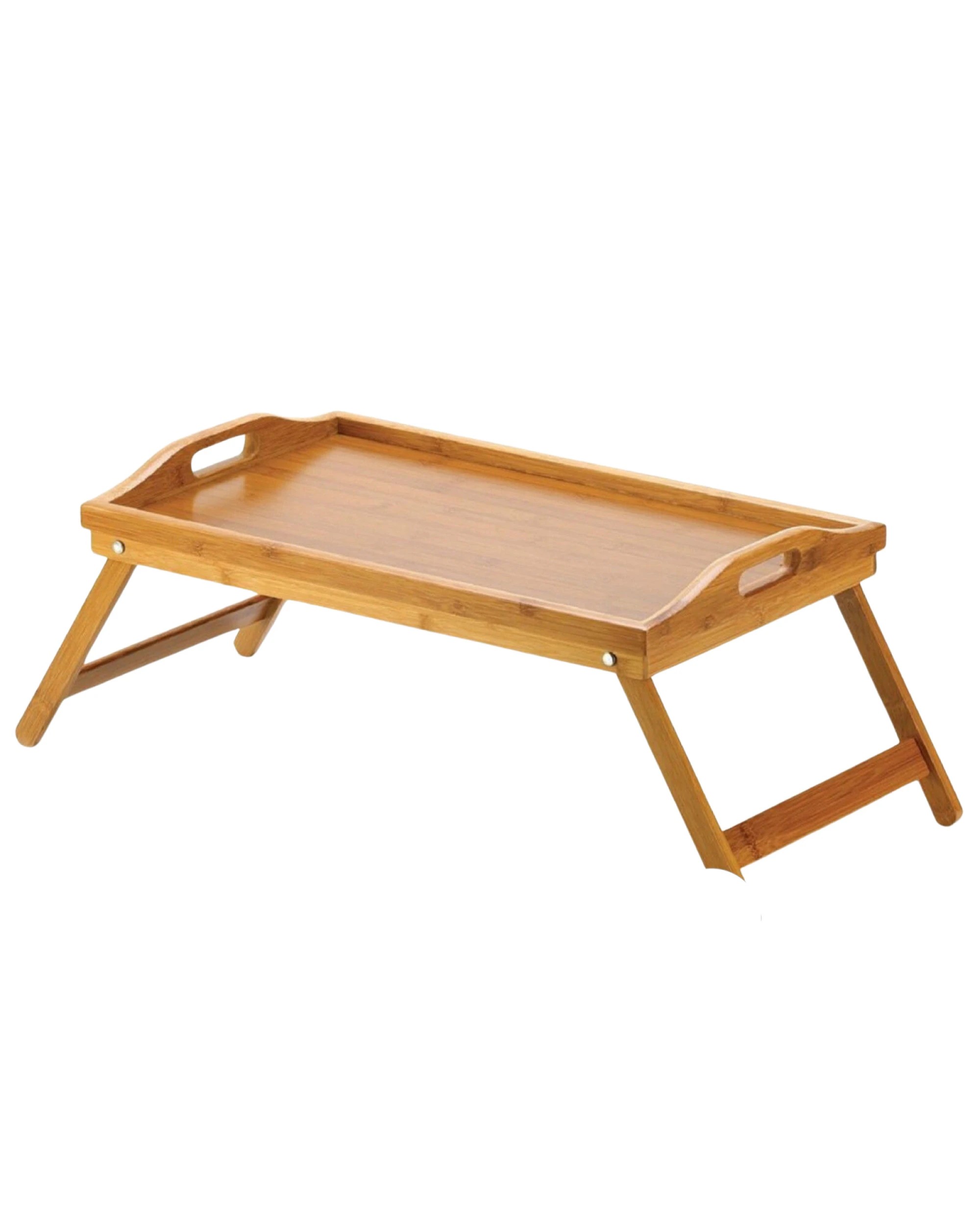 1 BR Home Bamboo Fold-Up Serving Tray for Tea and Coffee, 1 of 4
