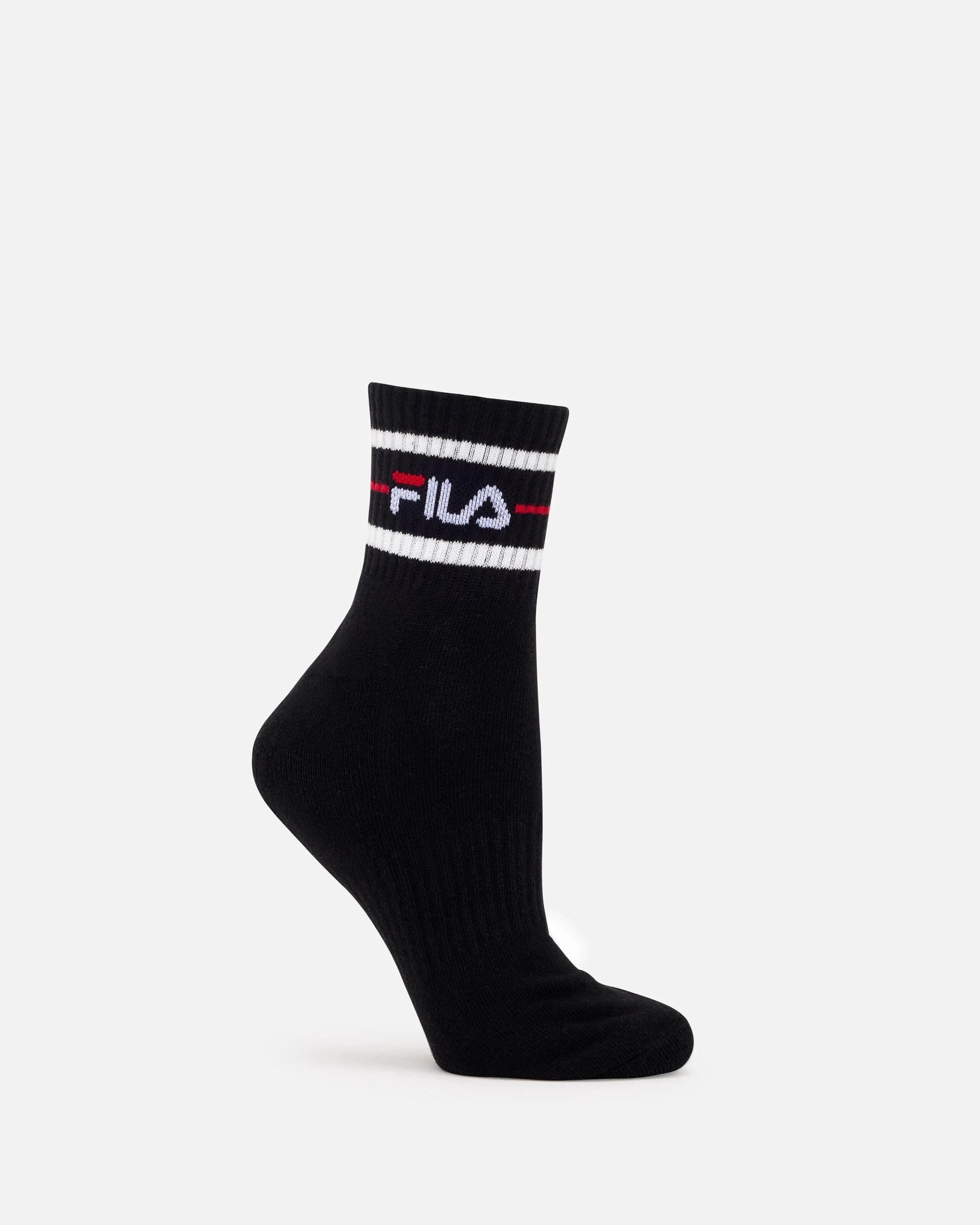 2 Fila Quarter Crew 3 Pack Socks BLACK, 2 of 4