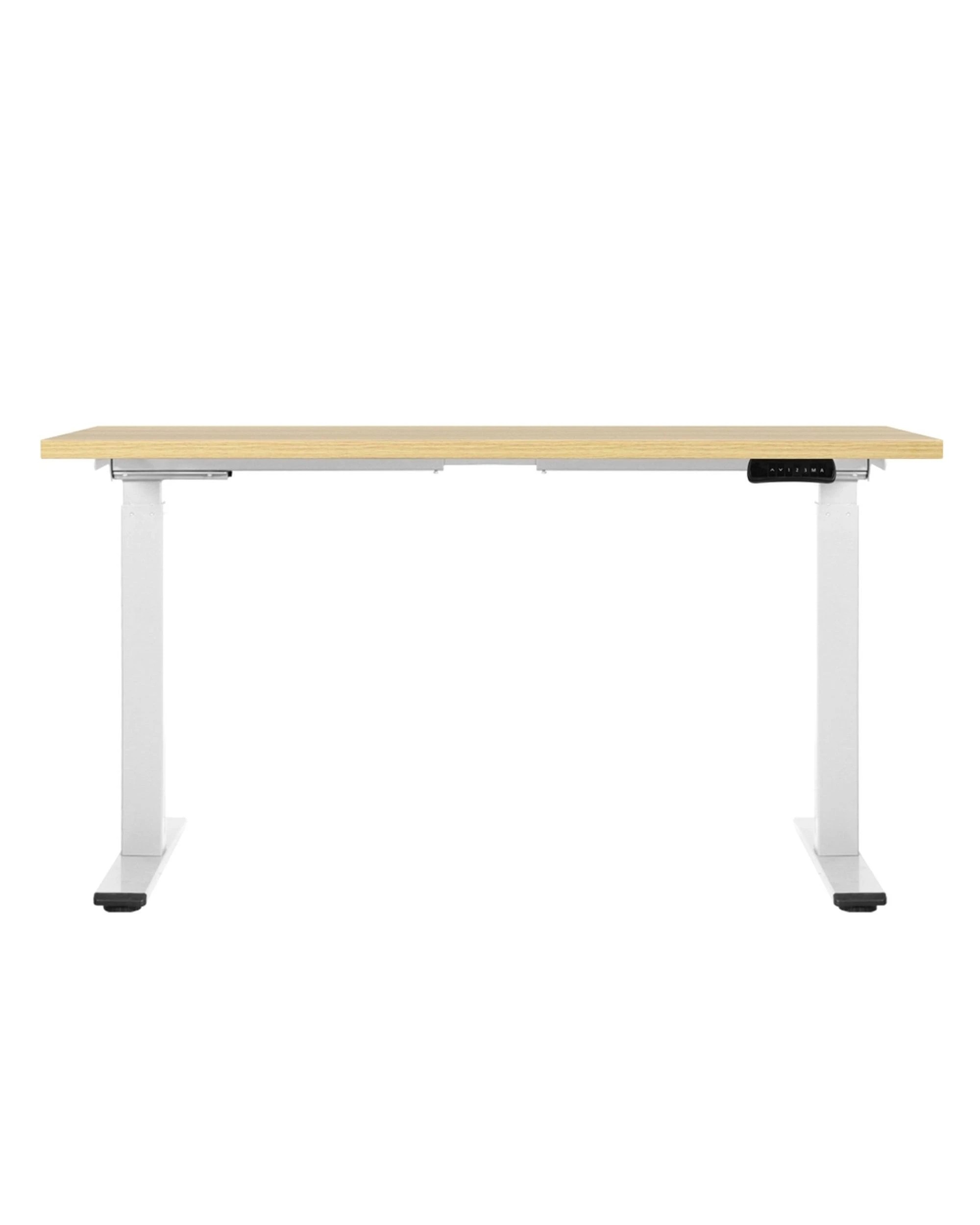 3 Artiss Standing Desk Motorised Dual Motor 140CM  Oak - Brown, 3 of 7