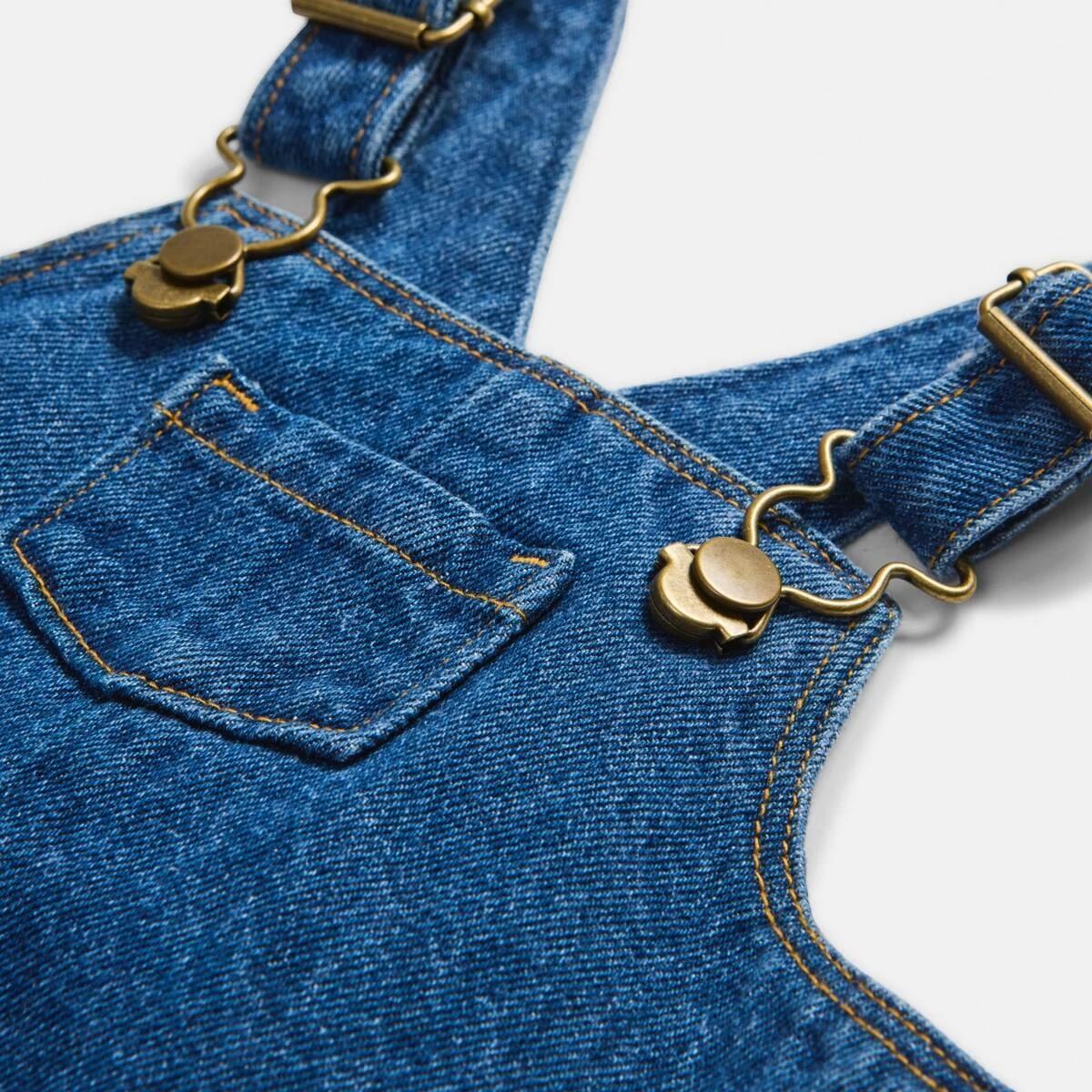 3 Pinafore Dress Mid Denim, 3 of 3