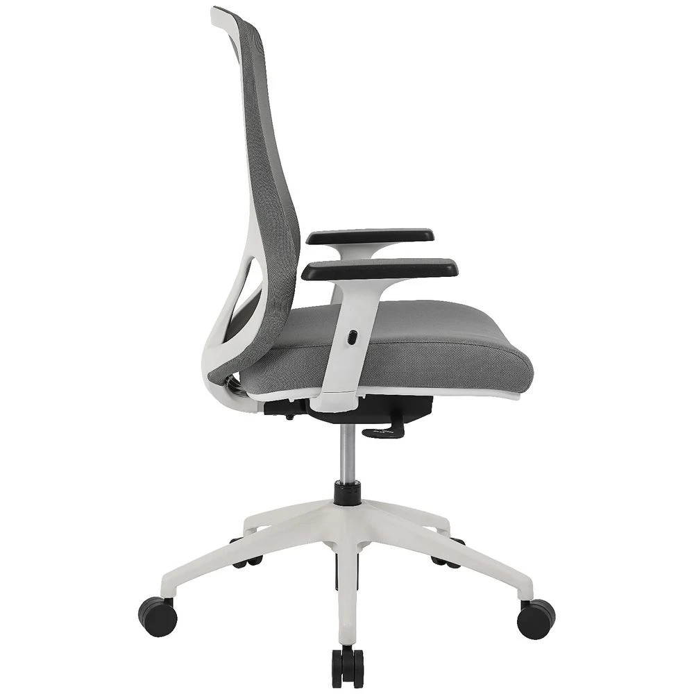 2 J.Burrows Halifax Ergonomic Chair Grey/White Ergonomic Chairs and Desk Chairs, 2 of 10