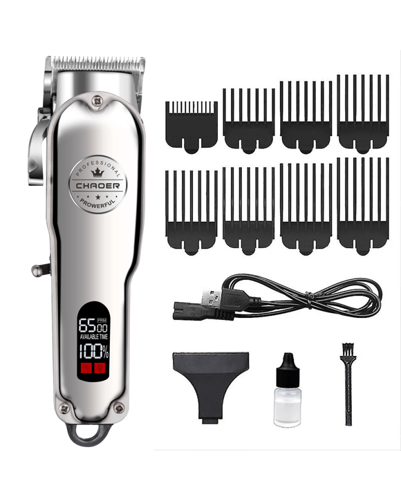 TODO Cordless Hair Clipper Beard Trimmer 3.7V 2000mAh Stainless Steel Blade USB Charge