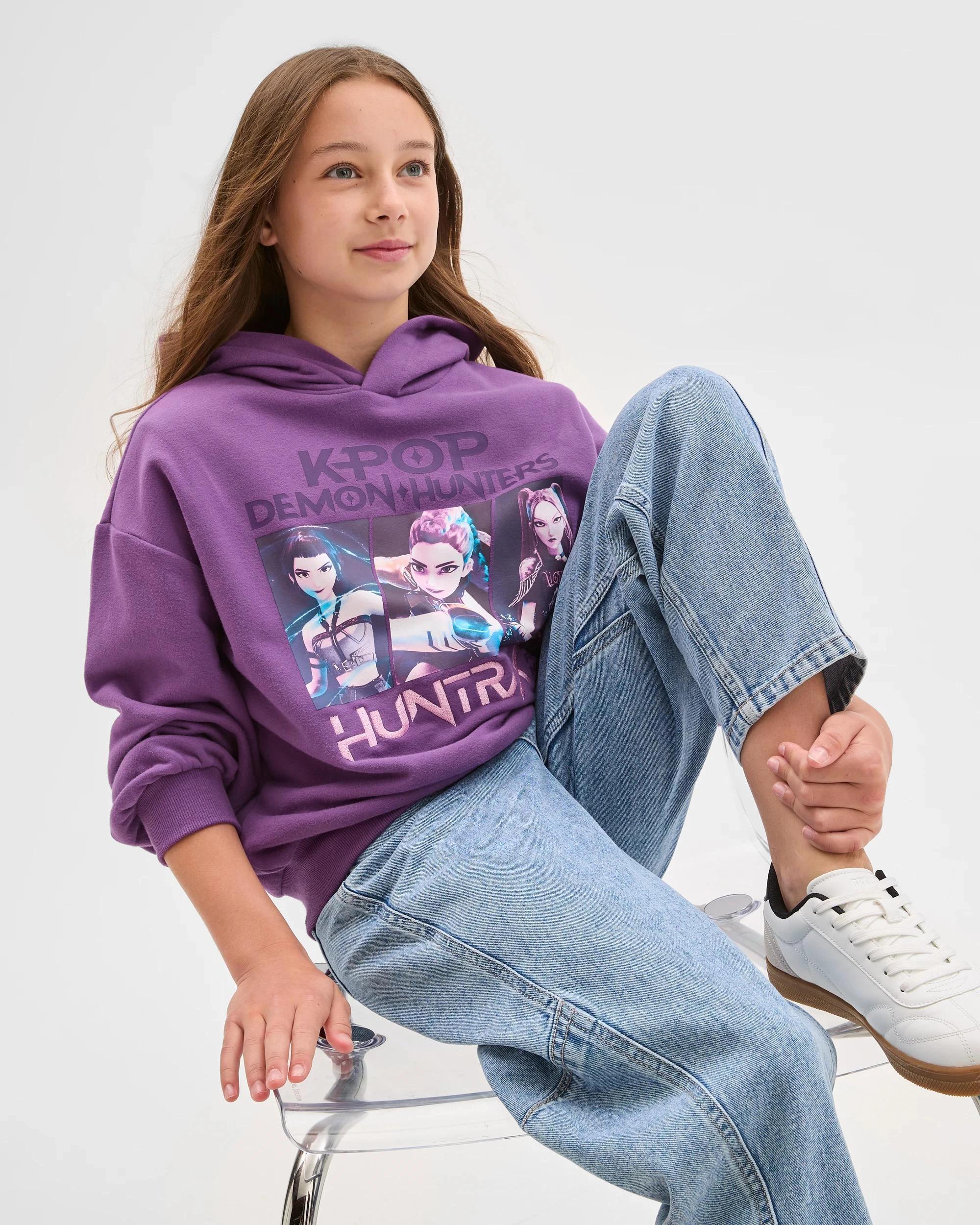 3 KPop Demon Hunters Huntrix Hoodie PURPLE, 3 of 7