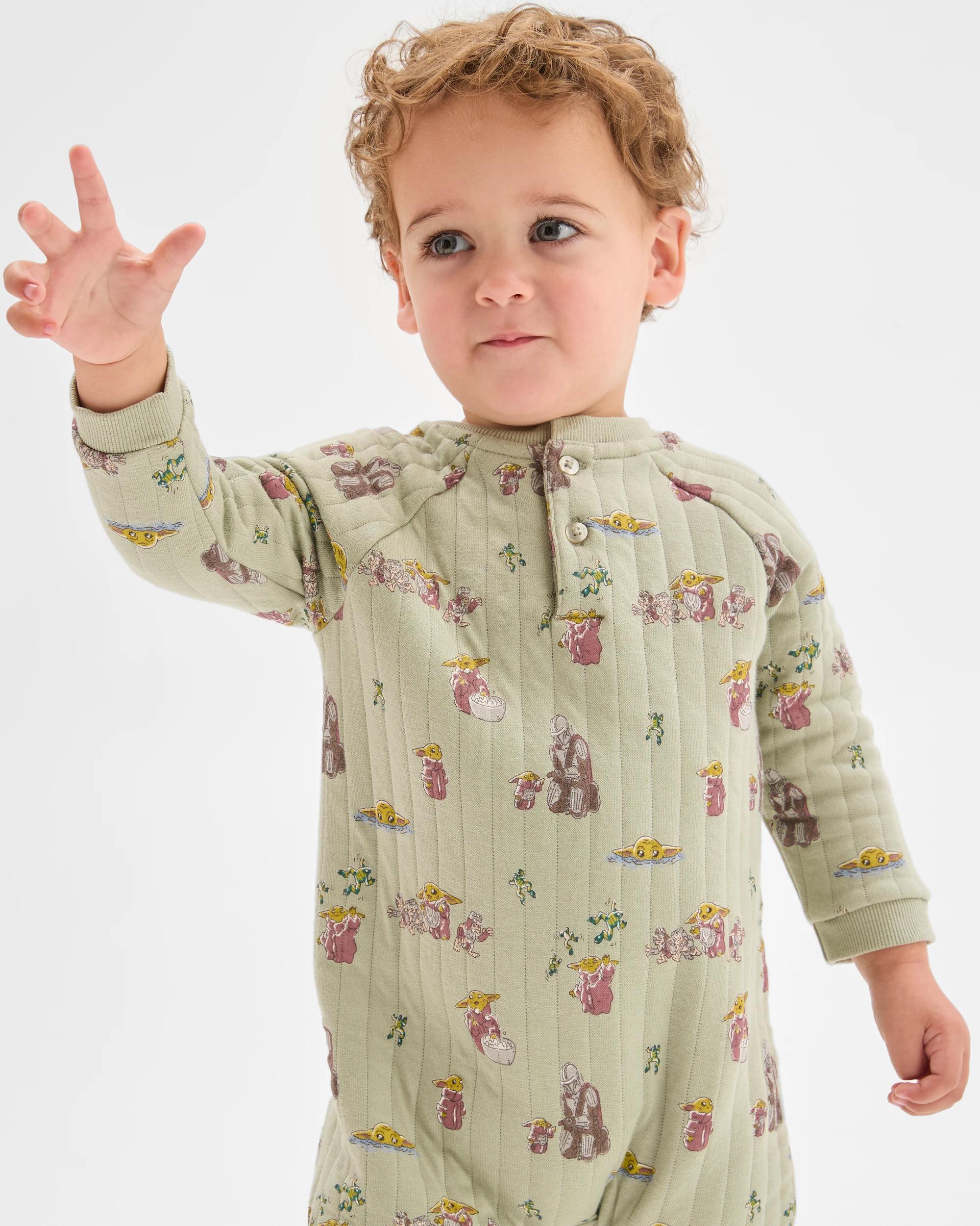2 Disney Organic Cotton Baby Quilted Coverall STAR WARS SAGE, 2 of 4