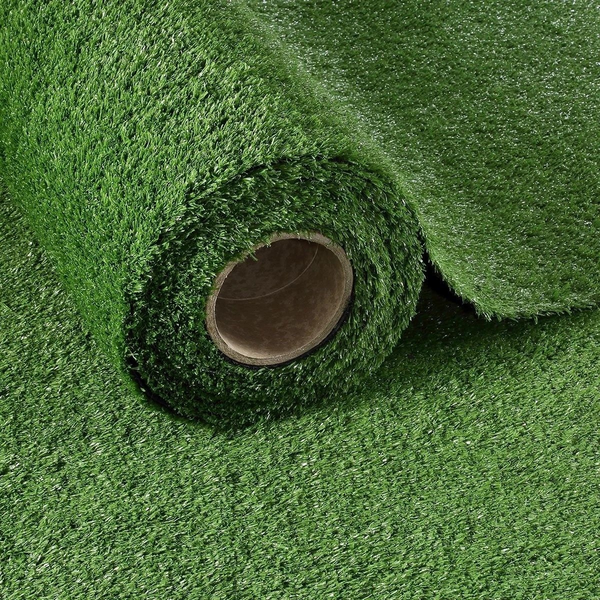 1 AUSWAY 12mm Artificial Grass Fake Lawn 2Mx10M, 1 of 1